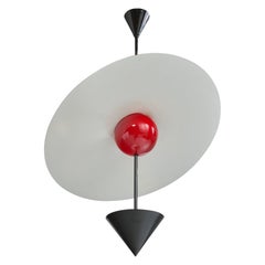 Enrico Furio Dominici, Lampada a sospensione, metallo, Brasile, 1980