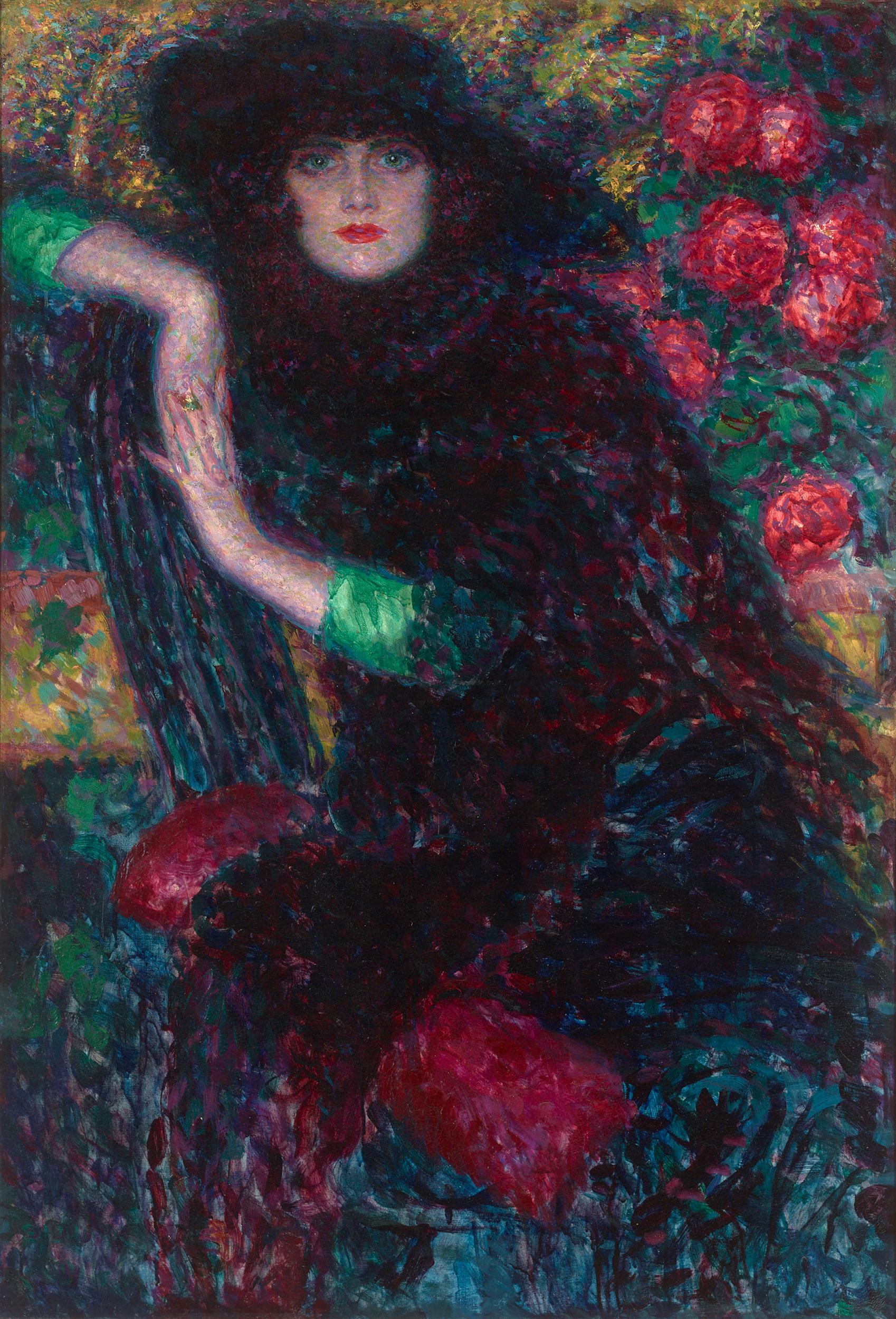 Enrico Lionne Portrait Painting - Red Roses