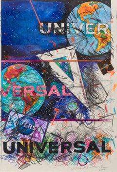 Universal Mixed Media Artwork, Pop Art Style, Signed, 2006, Unframed