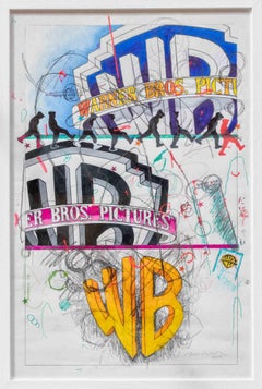Warner Bros Mixed Media Artwork, Abstract Style, Signed, 2006