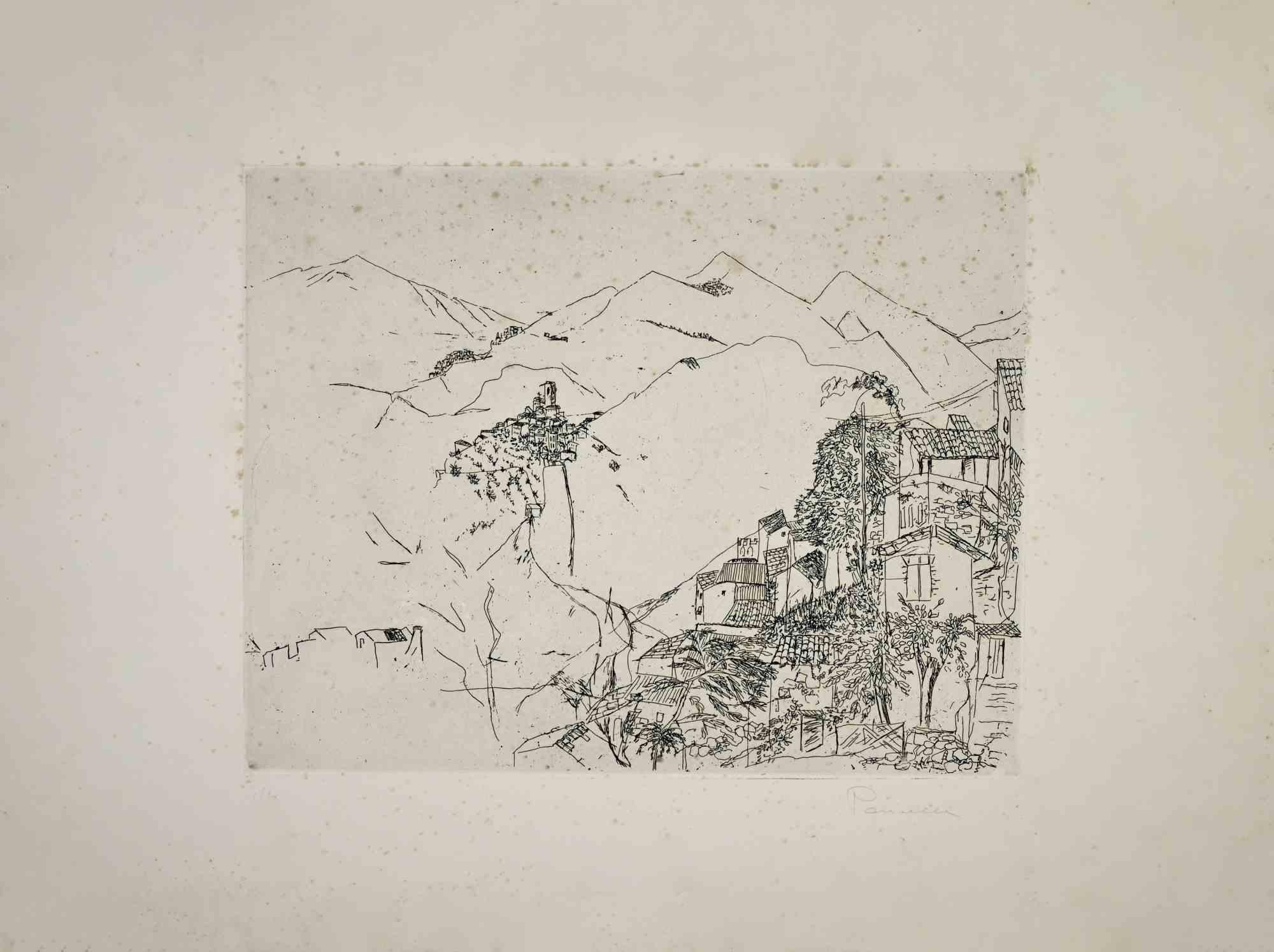 Etching and drypoint on paper realized by Paulucci.

Edition of 20.

Good condition except for some diffused foxing.