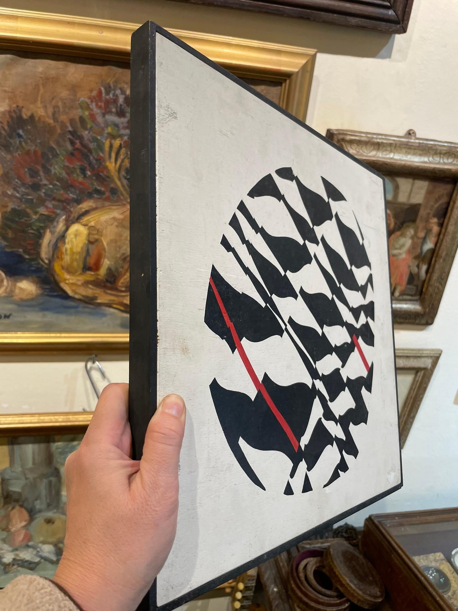 Abstract composition by Enrico Sirello, 1974. Art and Psychology of Perception. in vendita 9