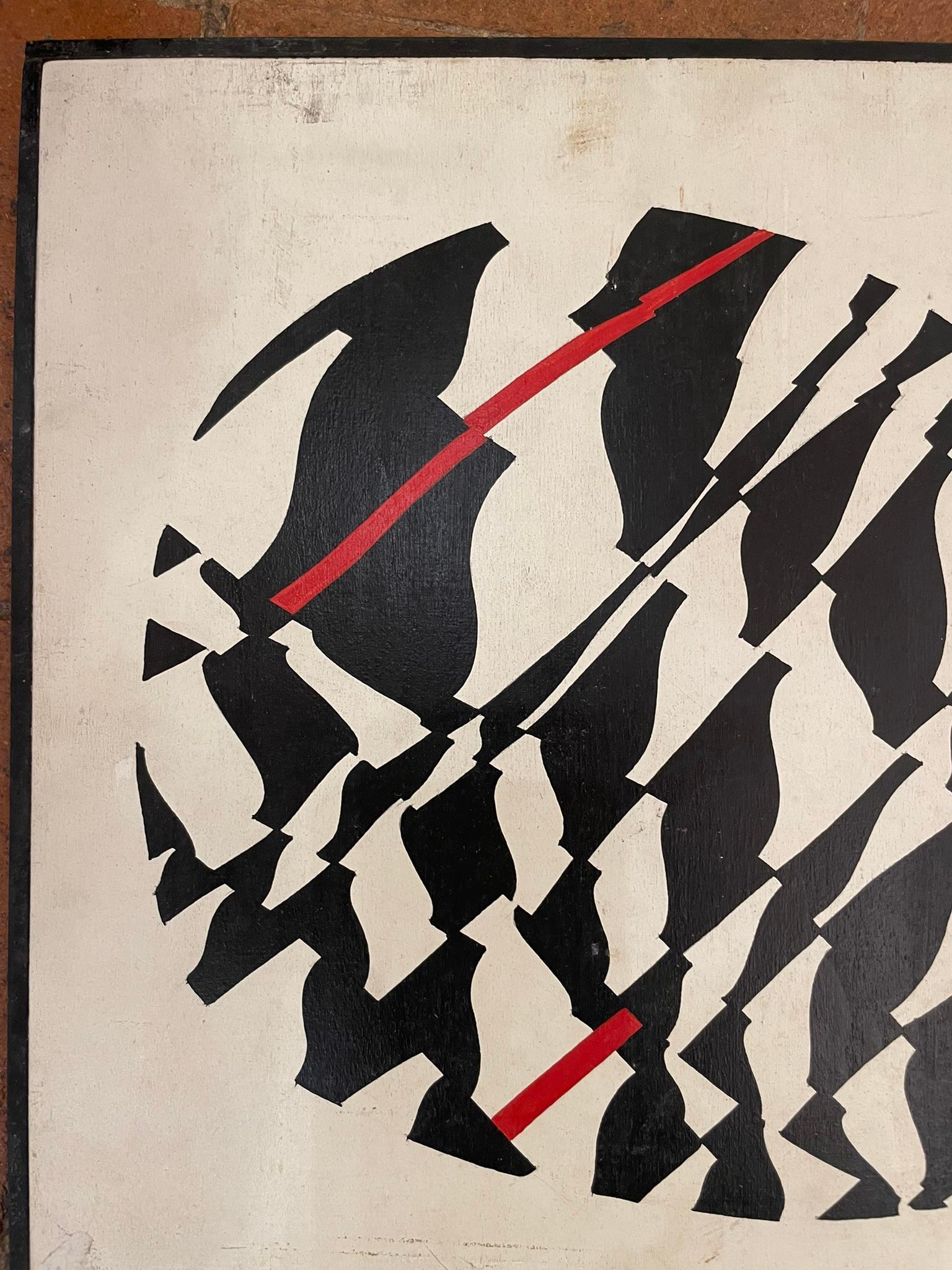 Abstract composition by Enrico Sirello, 1974. Art and Psychology of Perception. in vendita 10