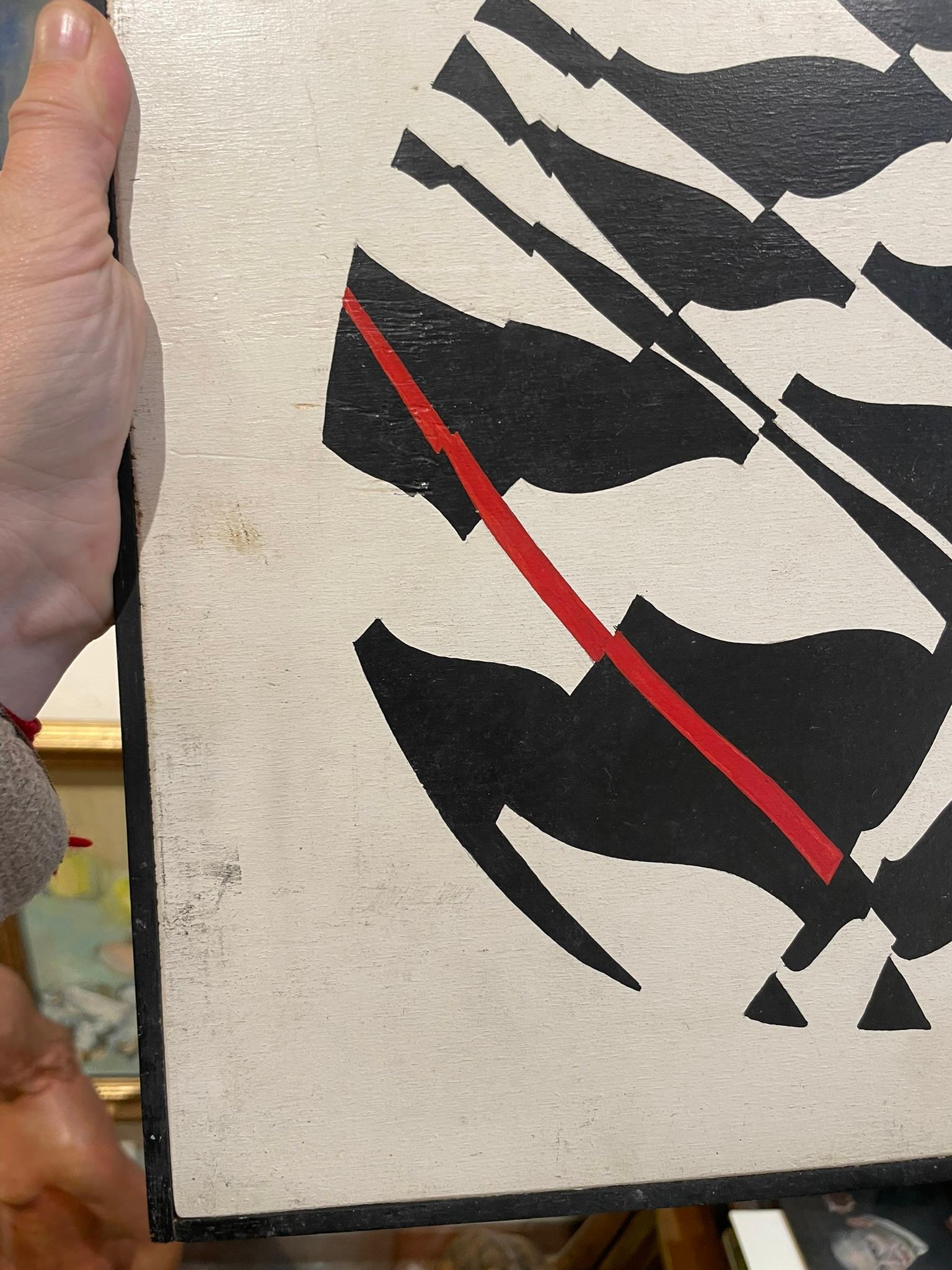 Abstract composition by Enrico Sirello, 1974. Art and Psychology of Perception. in vendita 7