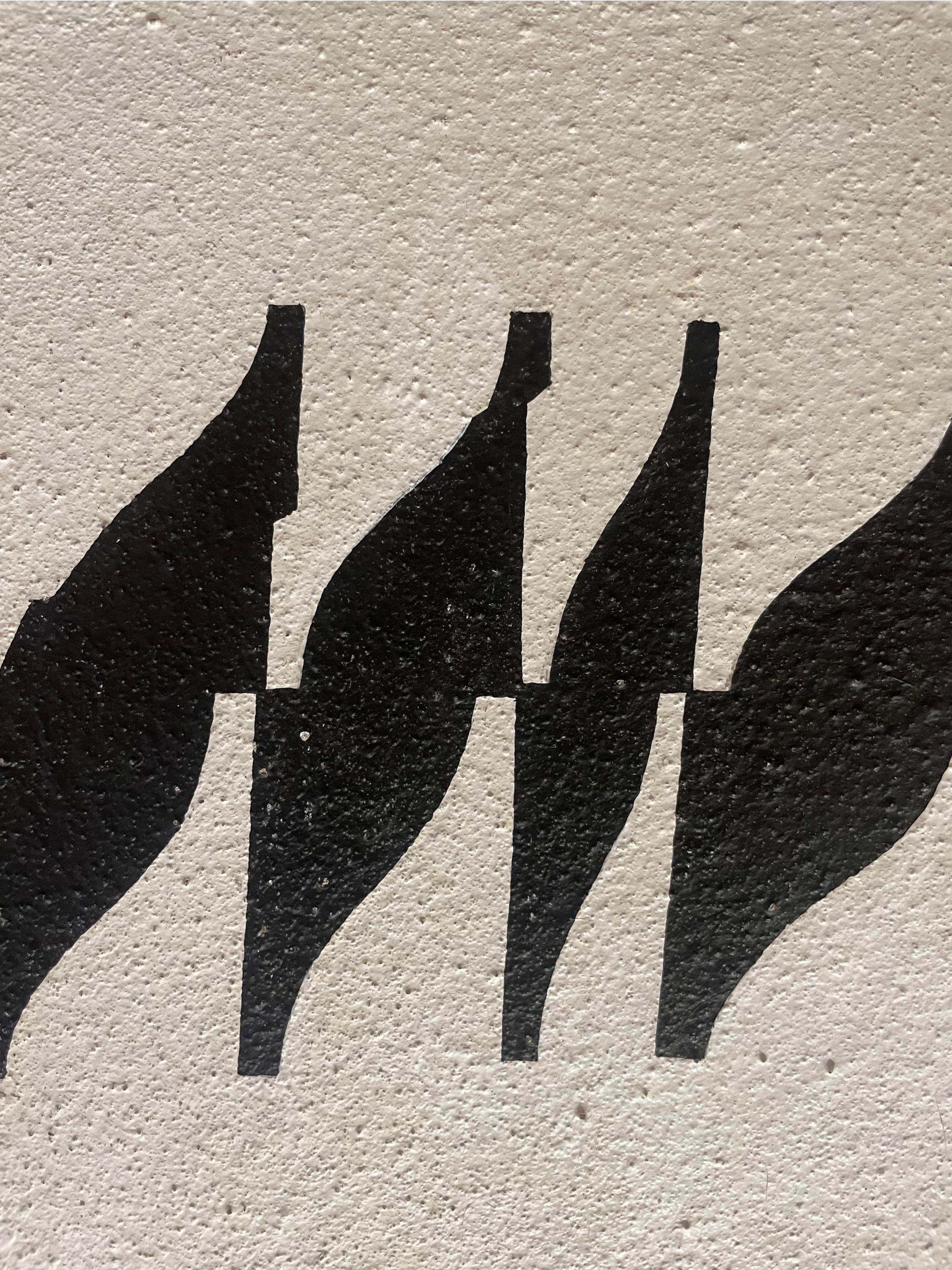 Enrico Sirello, 1974 – Optical Abstract Composition with Repeated Black Modules im Angebot 2