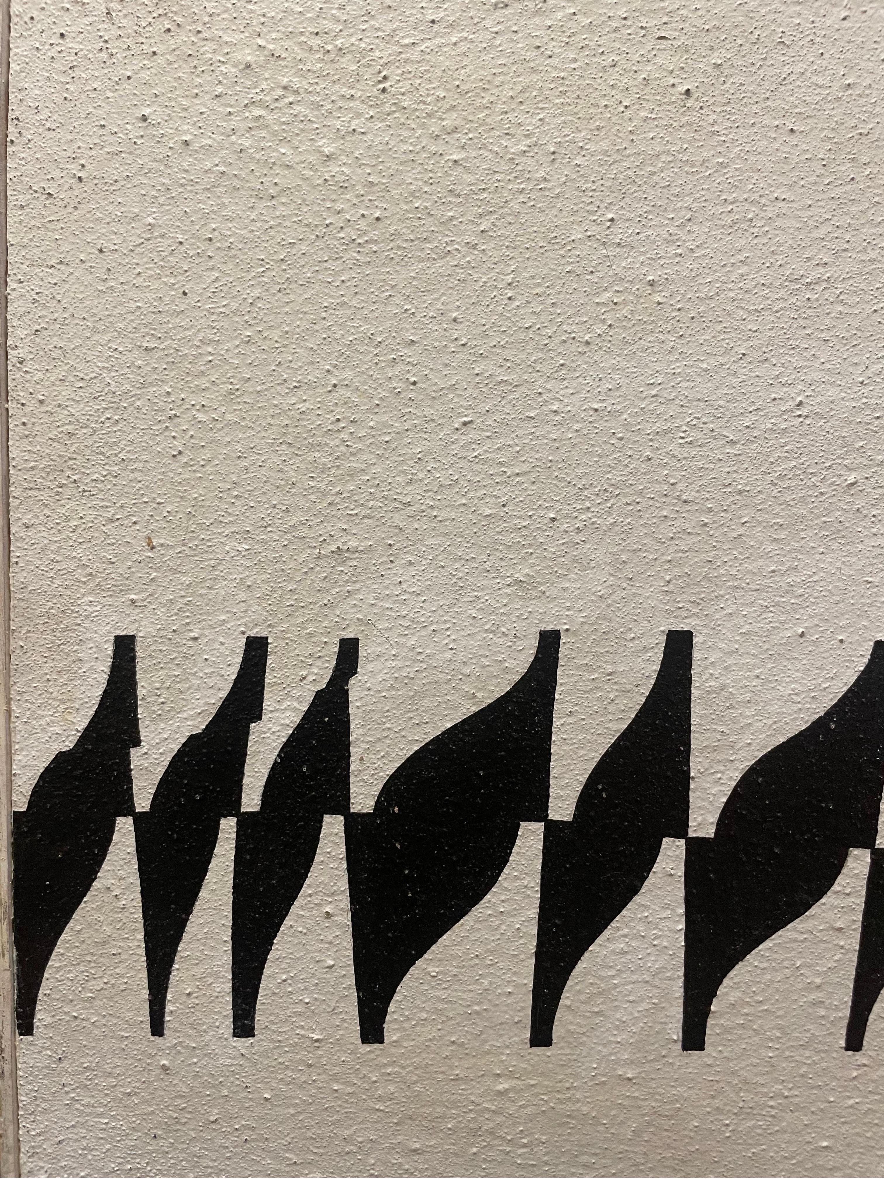 Enrico Sirello, 1974 – Optical Abstract Composition with Repeated Black Modules im Angebot 5