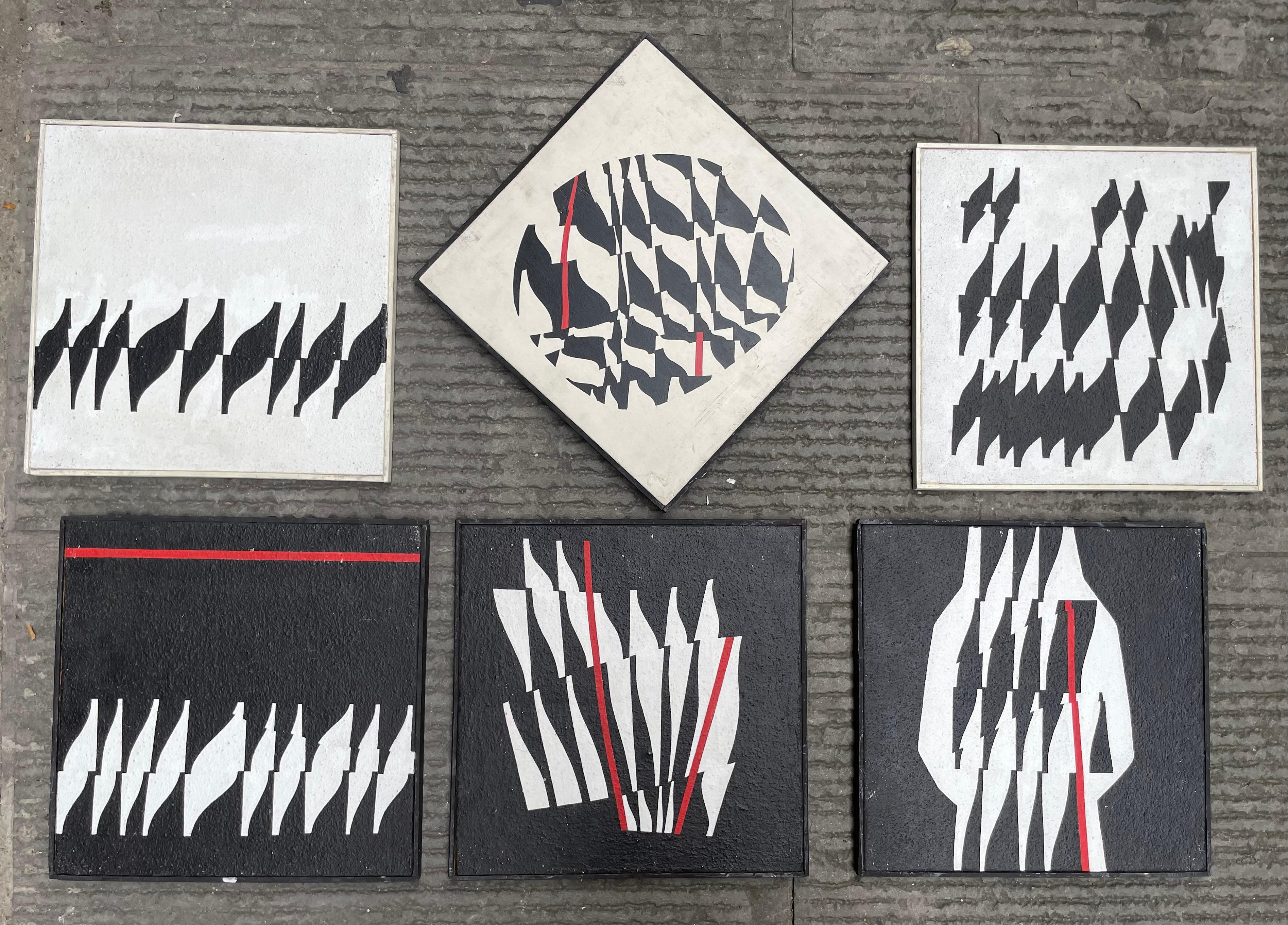 Enrico Sirello, 1975, Optical Structure with Black Modules on White Ground im Angebot 3