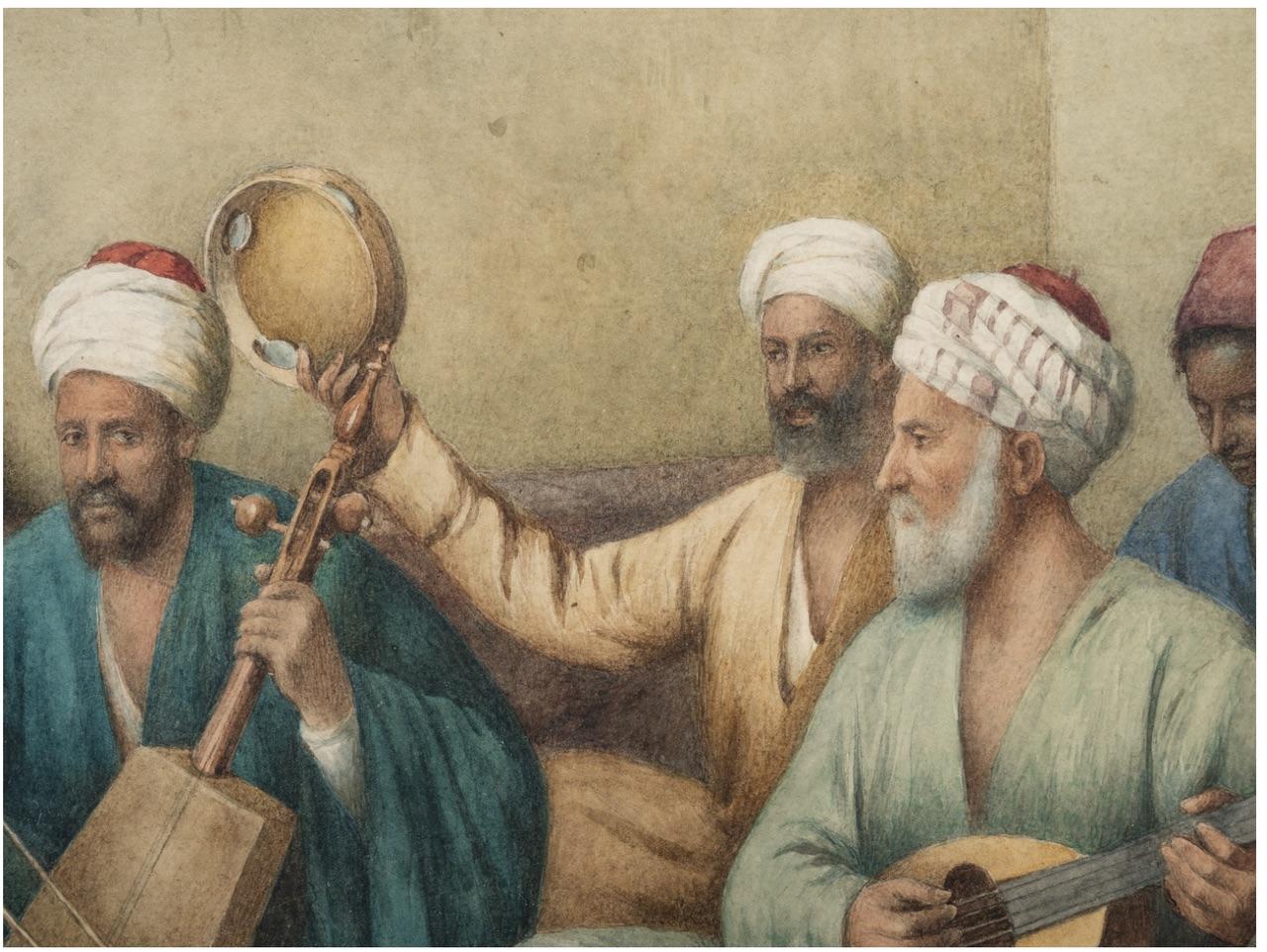 Italian Enrico Tarenghi Orientalist Watercolor Painting