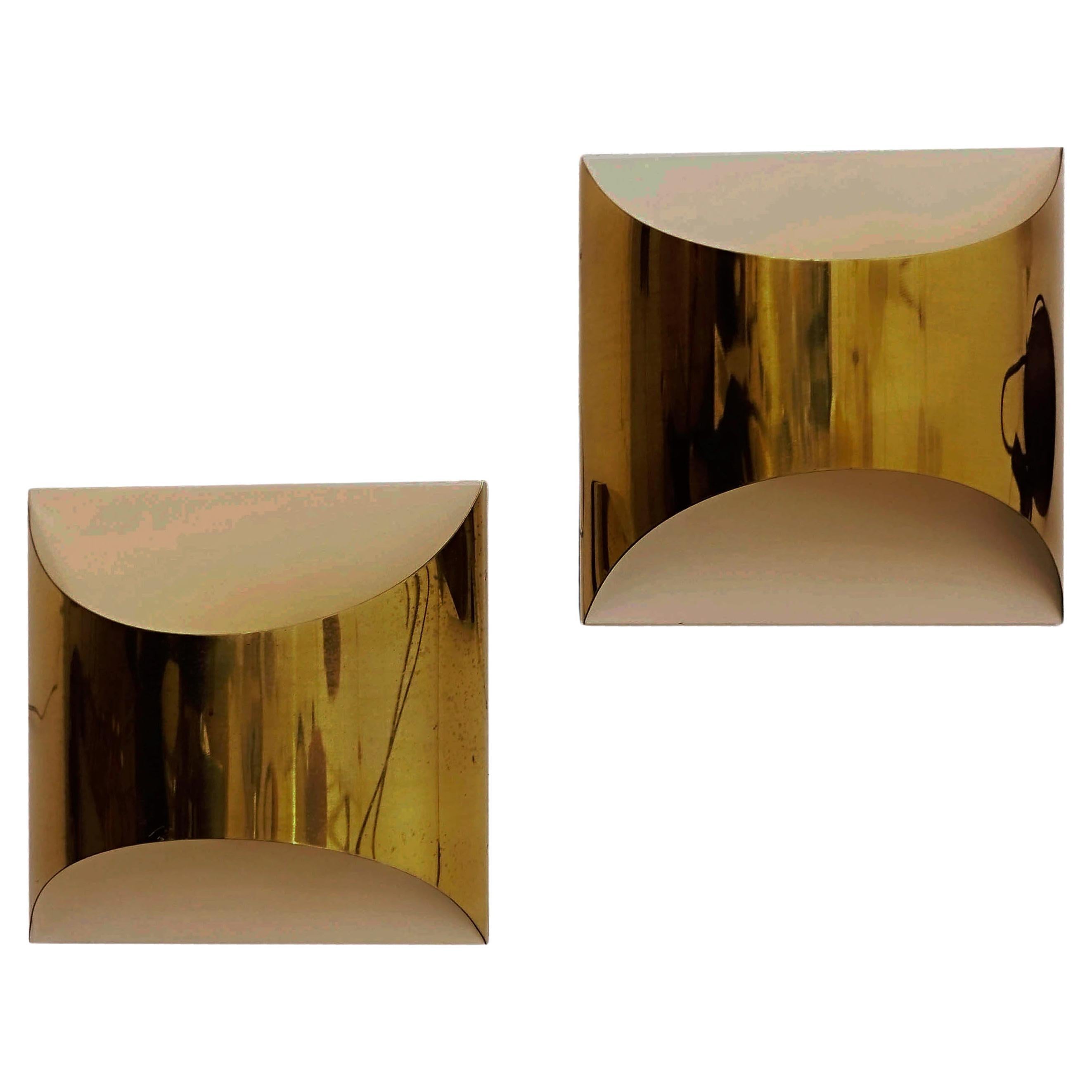 Enrico Tronconi for Tronconi Pair of "Quadrotto" Wall Lamp, Italy 1980s For Sale