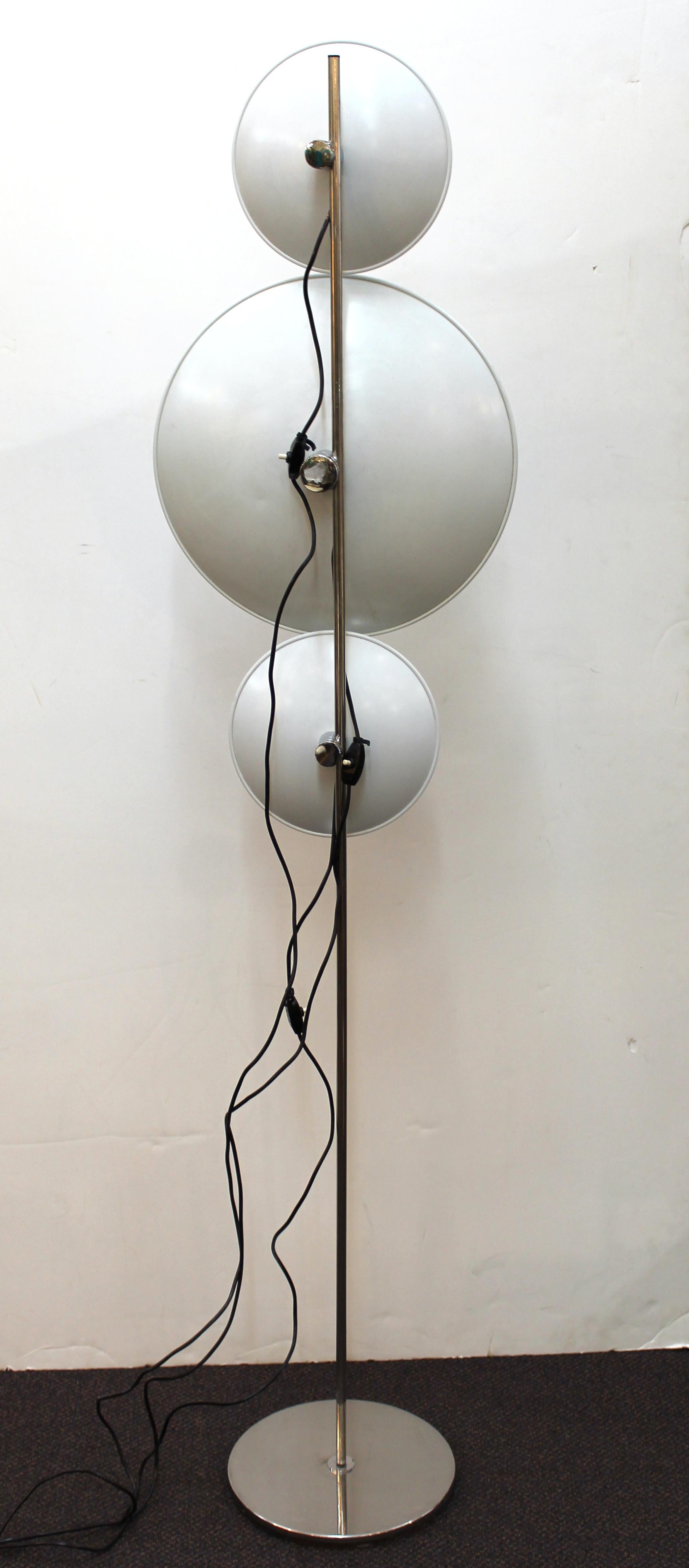 Enrico Tronconi Italian Modern Floor Lamps with Moving Discs In Good Condition In New York, NY