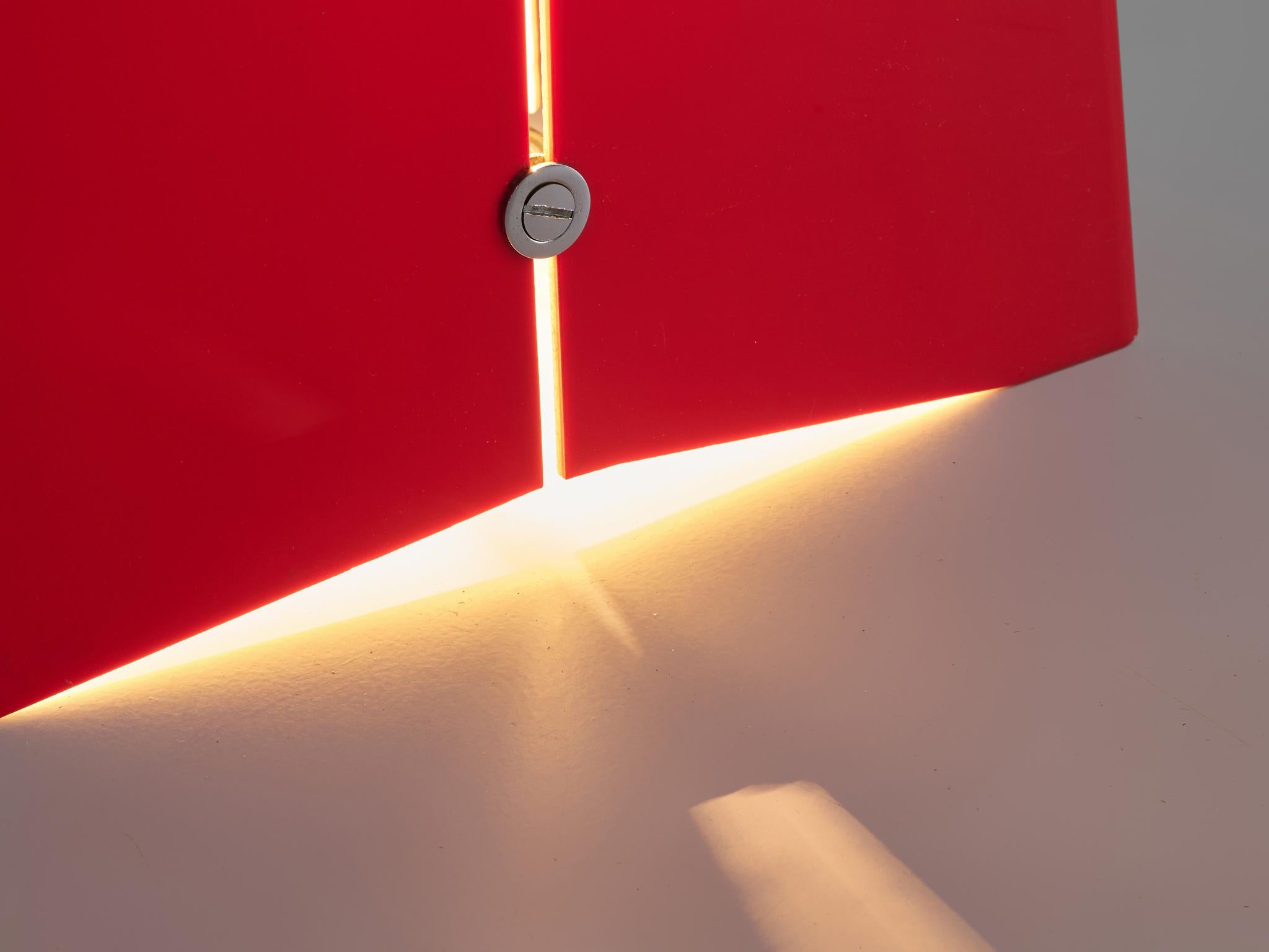 Enrico Tronconi Red 'Il Personaggi' Floor Lamp In Good Condition In Waalwijk, NL