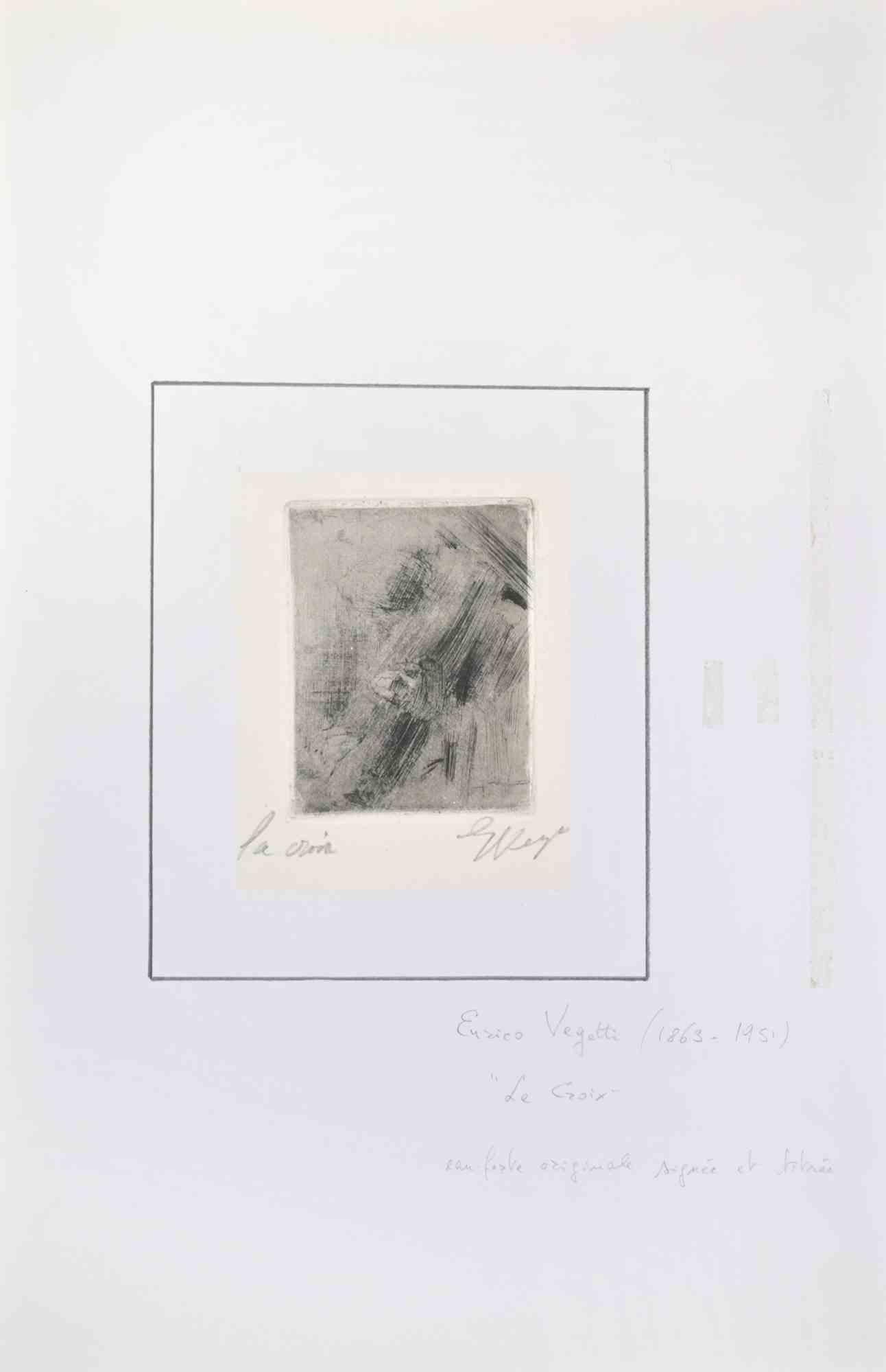 Le Croix is a modern artwork realized by Enrico Veggetti in Early 20th century 

Etching on paper

Hand-signed

Good conditions.