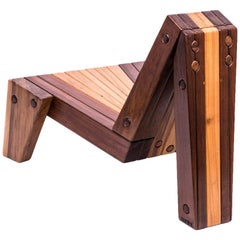 "Enrico" Wooden Contemporary Lounge Chair by Zanini De Zanine