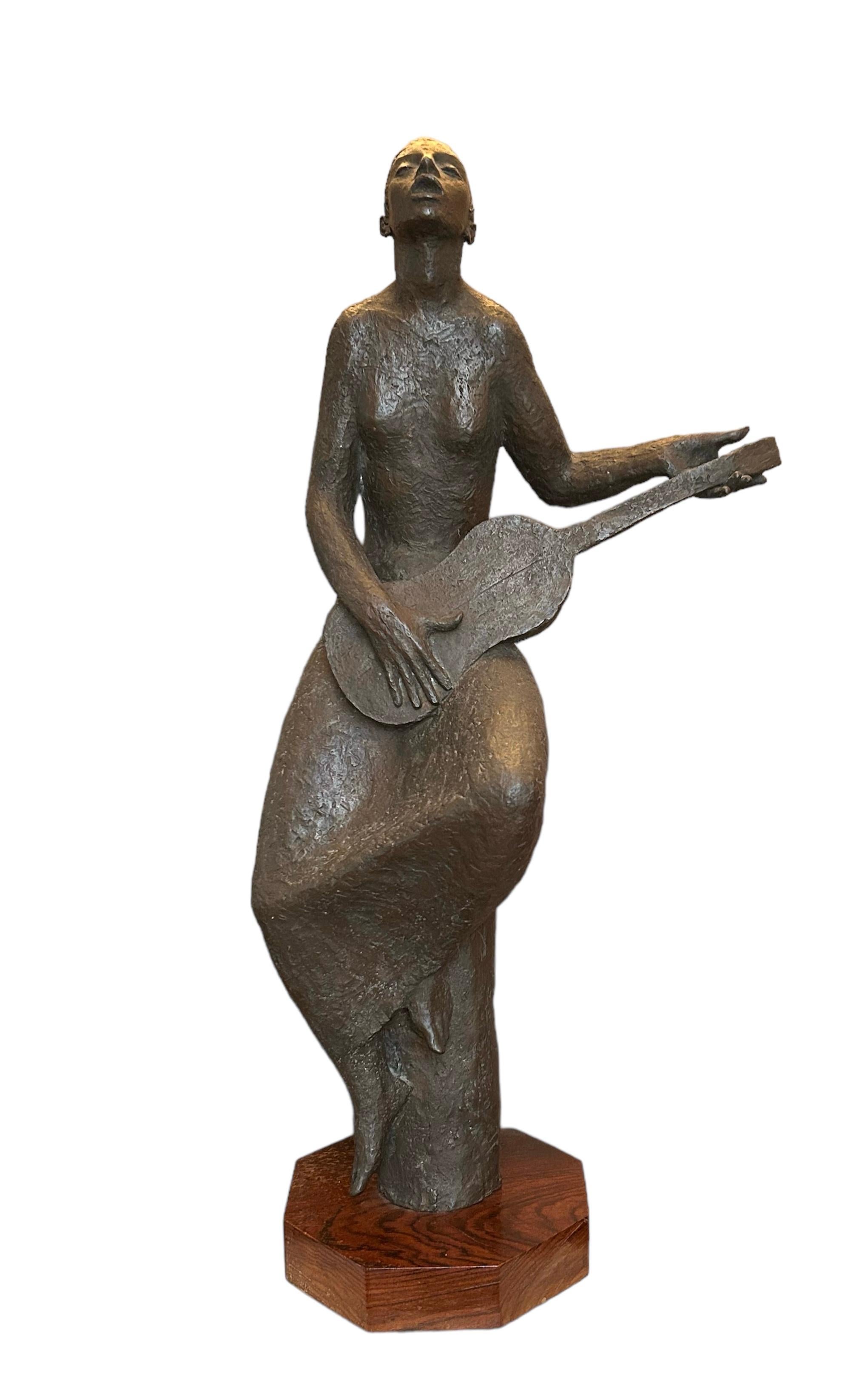 Enrique Alférez Nude Sculpture - Guitar Player