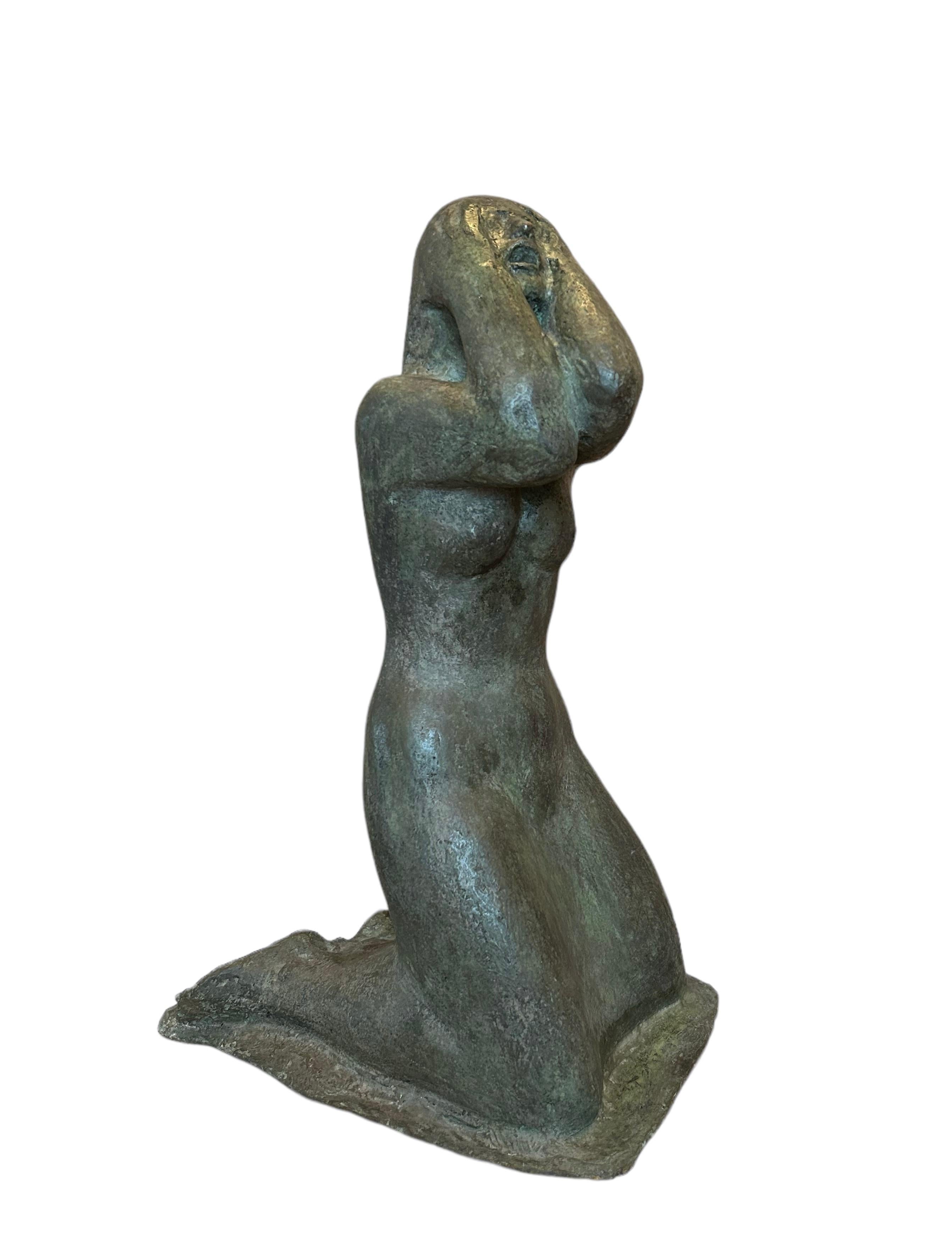 Enrique Alférez Nude Sculpture - Kneeling Lament