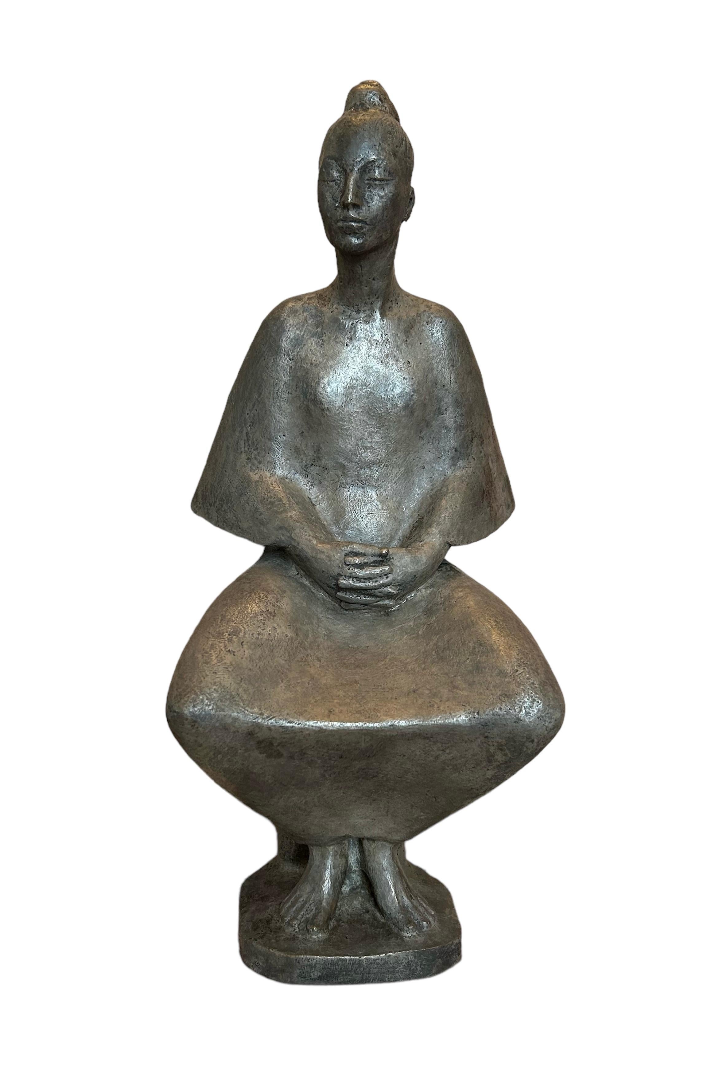 Enrique Alférez Nude Sculpture – Frau in Huipil