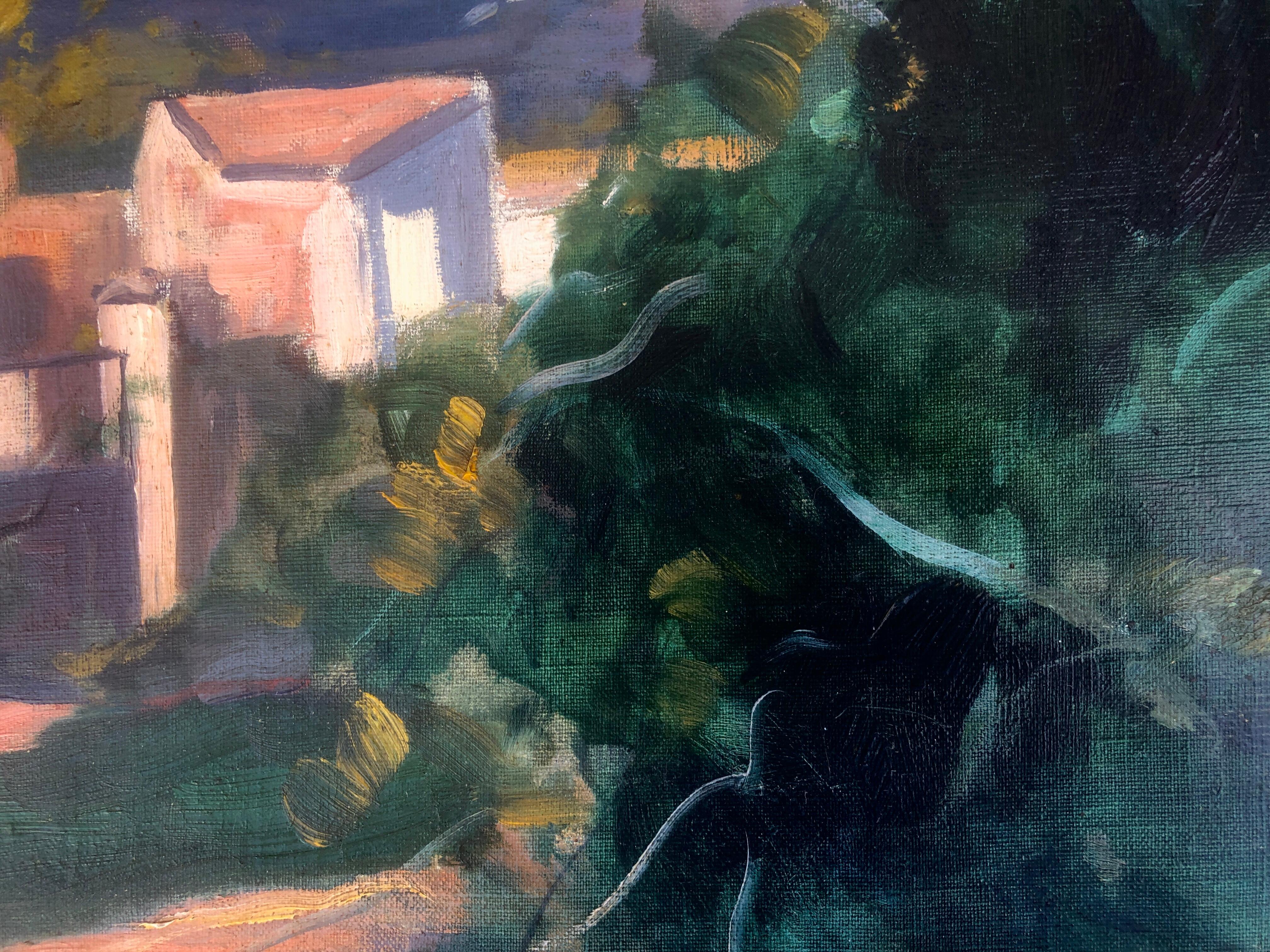 Paysage espagnol peinture à l'huile sur toile - Impressionnisme Painting par Enrique Galwey