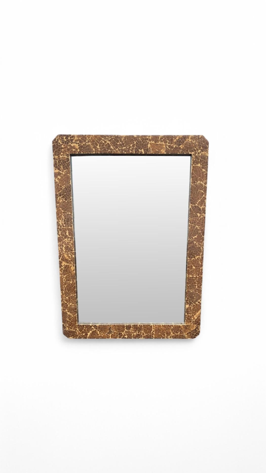 Enrique Garcel Lacquered Coconut Shell Wall Mirror 