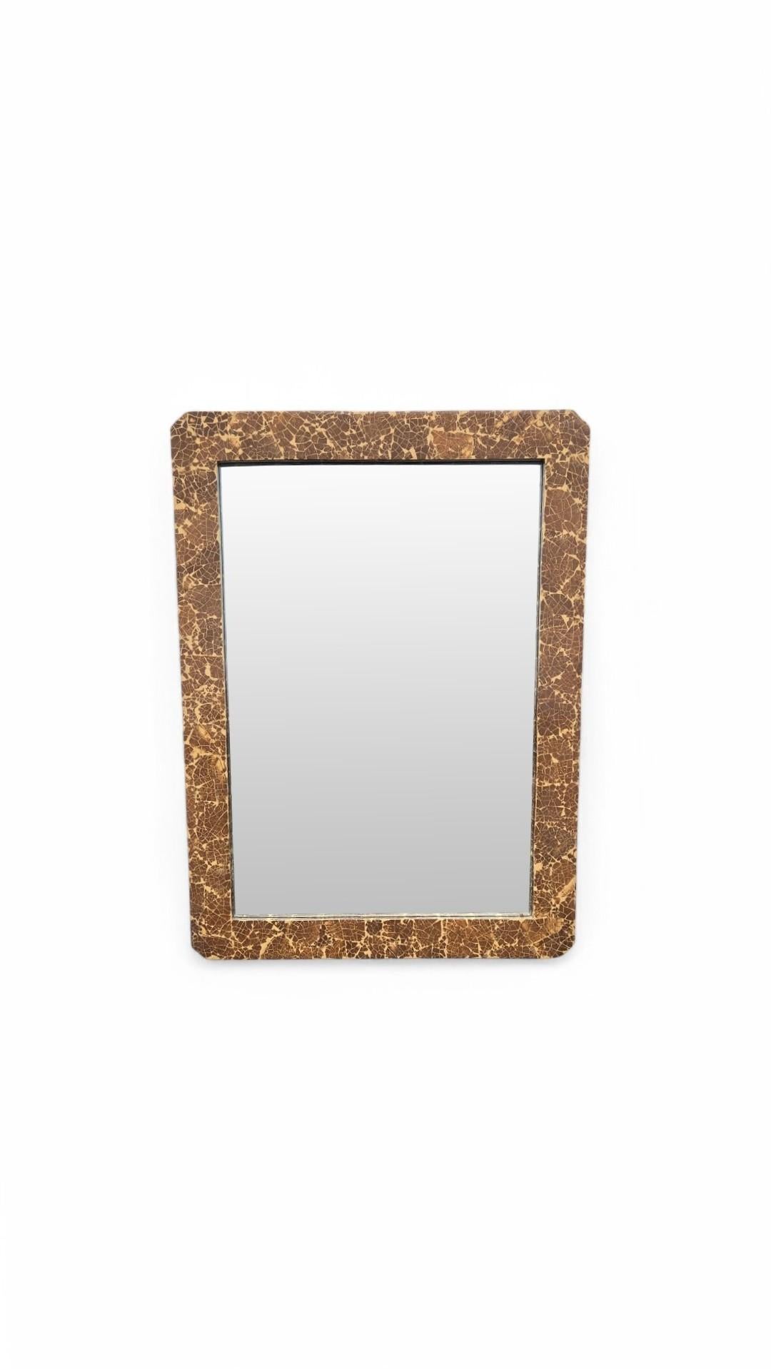 Enrique Garcel Lacquered Coconut Shell Wall Mirror For Sale 3