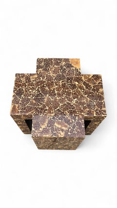 Enrique Garcel Lacquered Cross Coconut Shell Side Table
