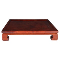 Retro Enrique Garcel Mid-Century Modern Lacquered Goatskin Pagoda Style Bar Tray