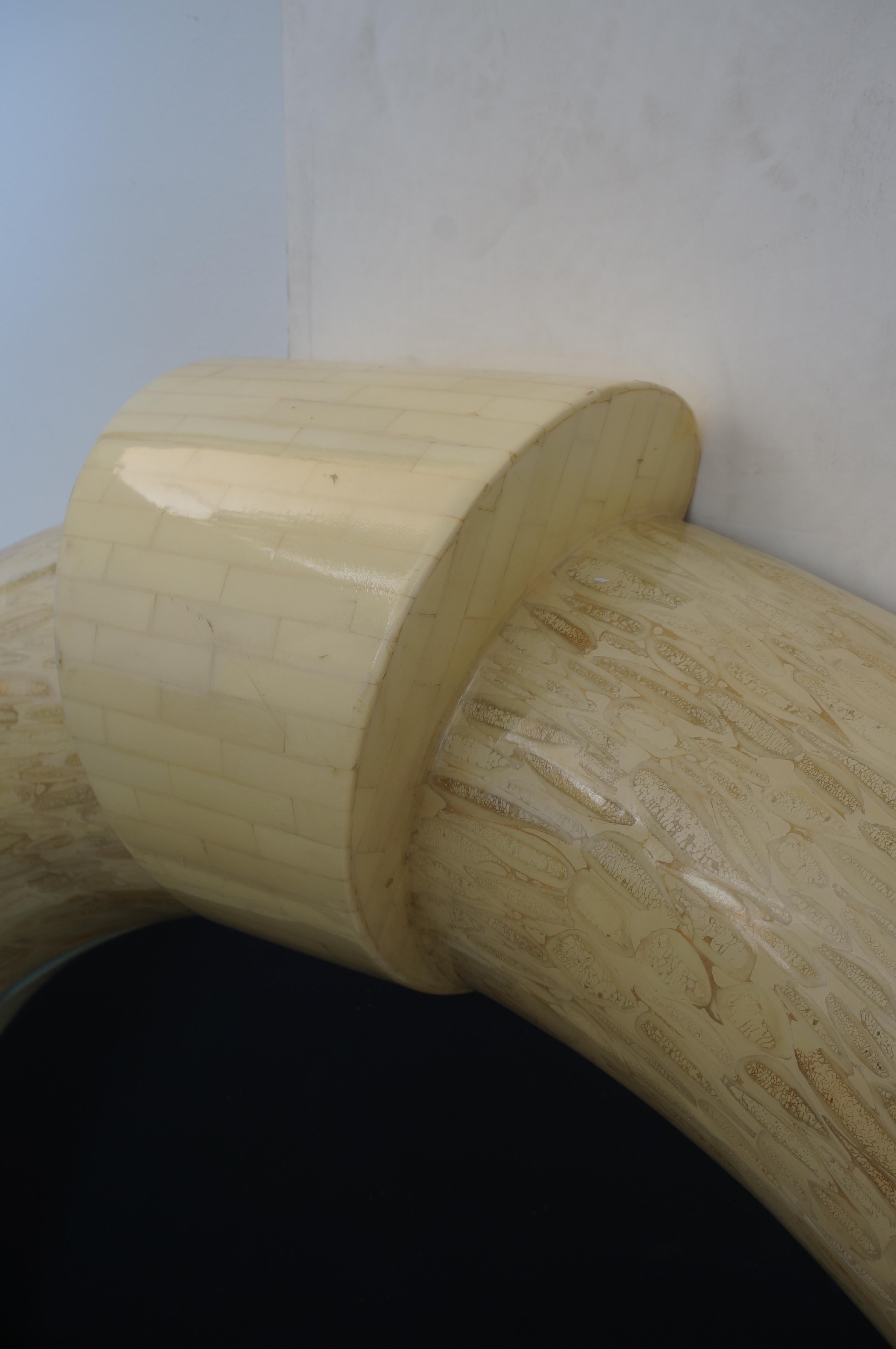 Colombian Enrique Garcel Mirror Tessellated Bone