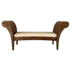 Enrique Garcel Postmodern Tessellated Horn Bench