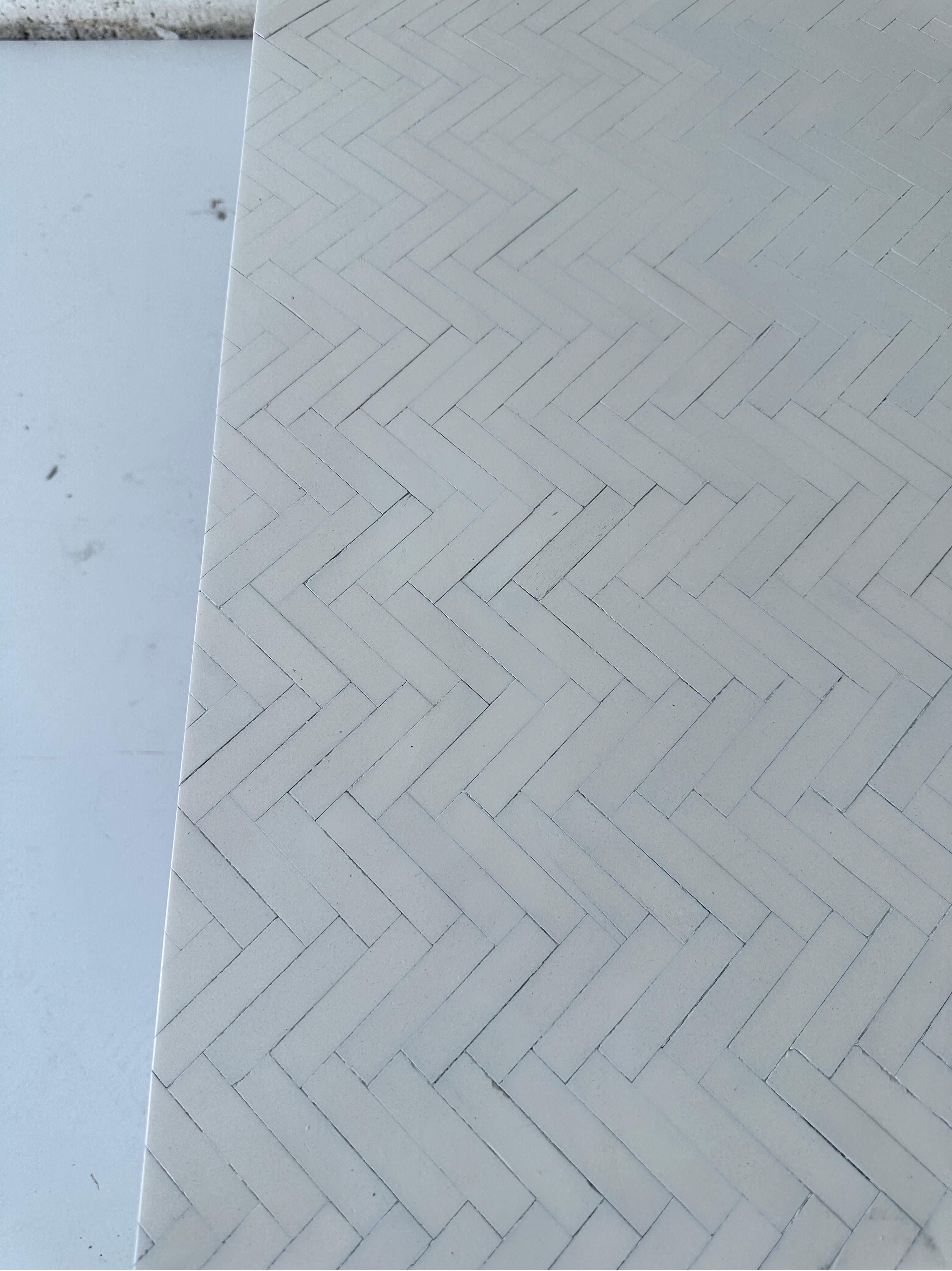 Mid-Century Modern Enrique Garcel Style tessellated Square Coffee Table For Sale