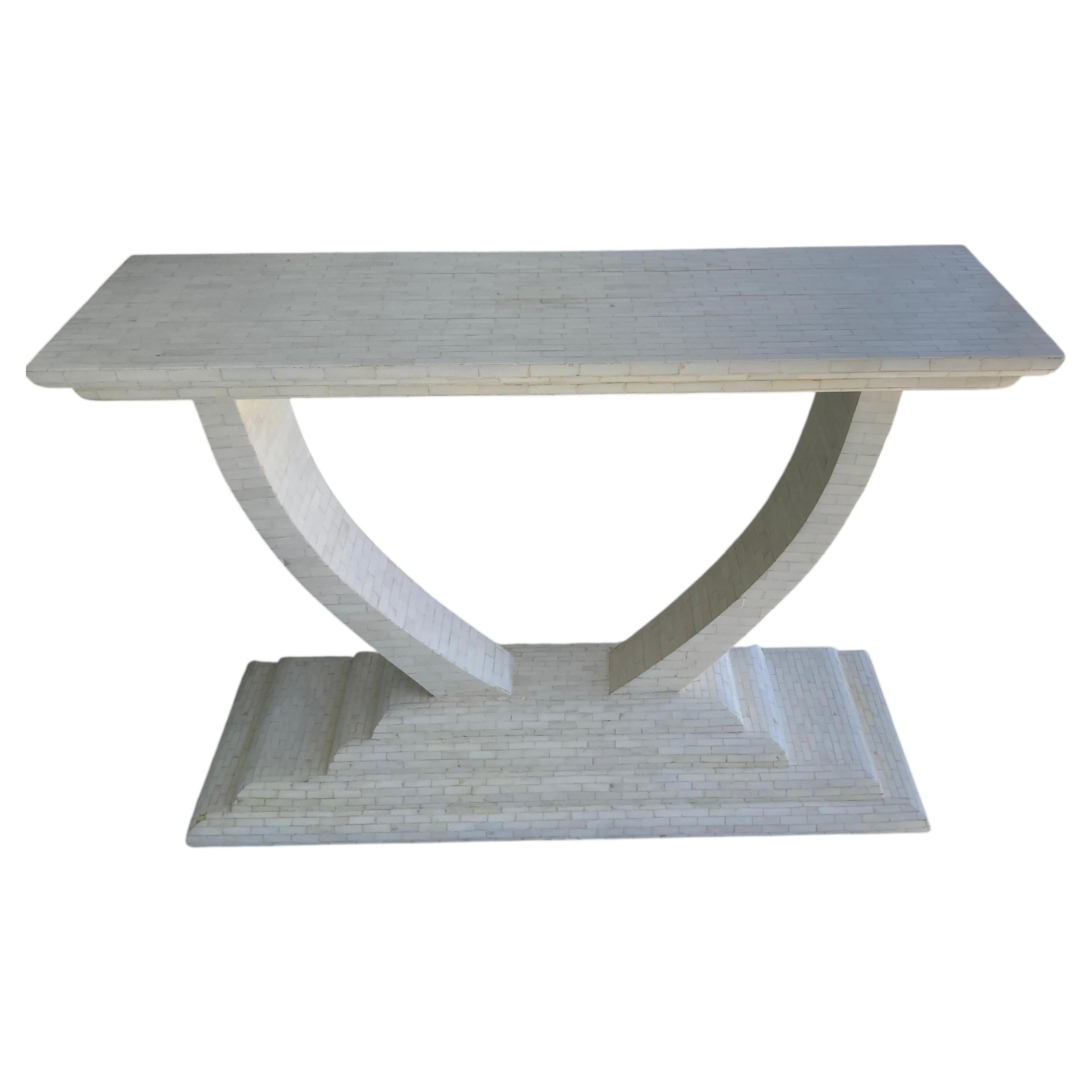 Enrique Garcel Tessellated Bone Console For Sale