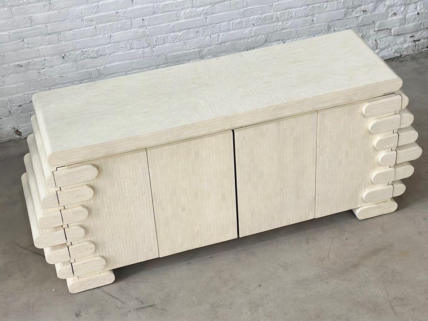 Late 20th Century Enrique Garcel Tessellated Bone Credenza/Sideboard, 1980
