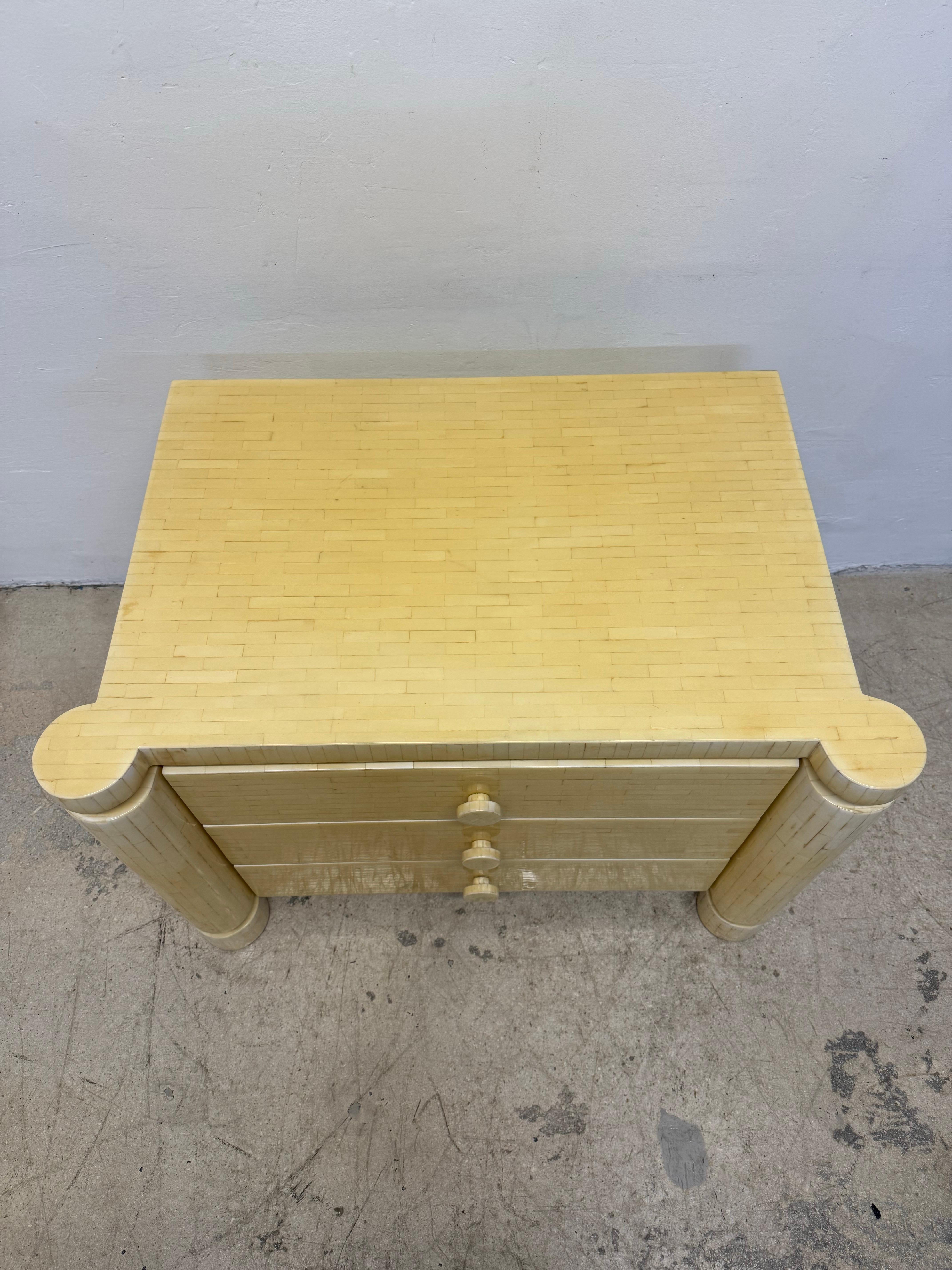Enrique Garcel Tessellated Bone Nightstands for Jimeco - A Pair 5