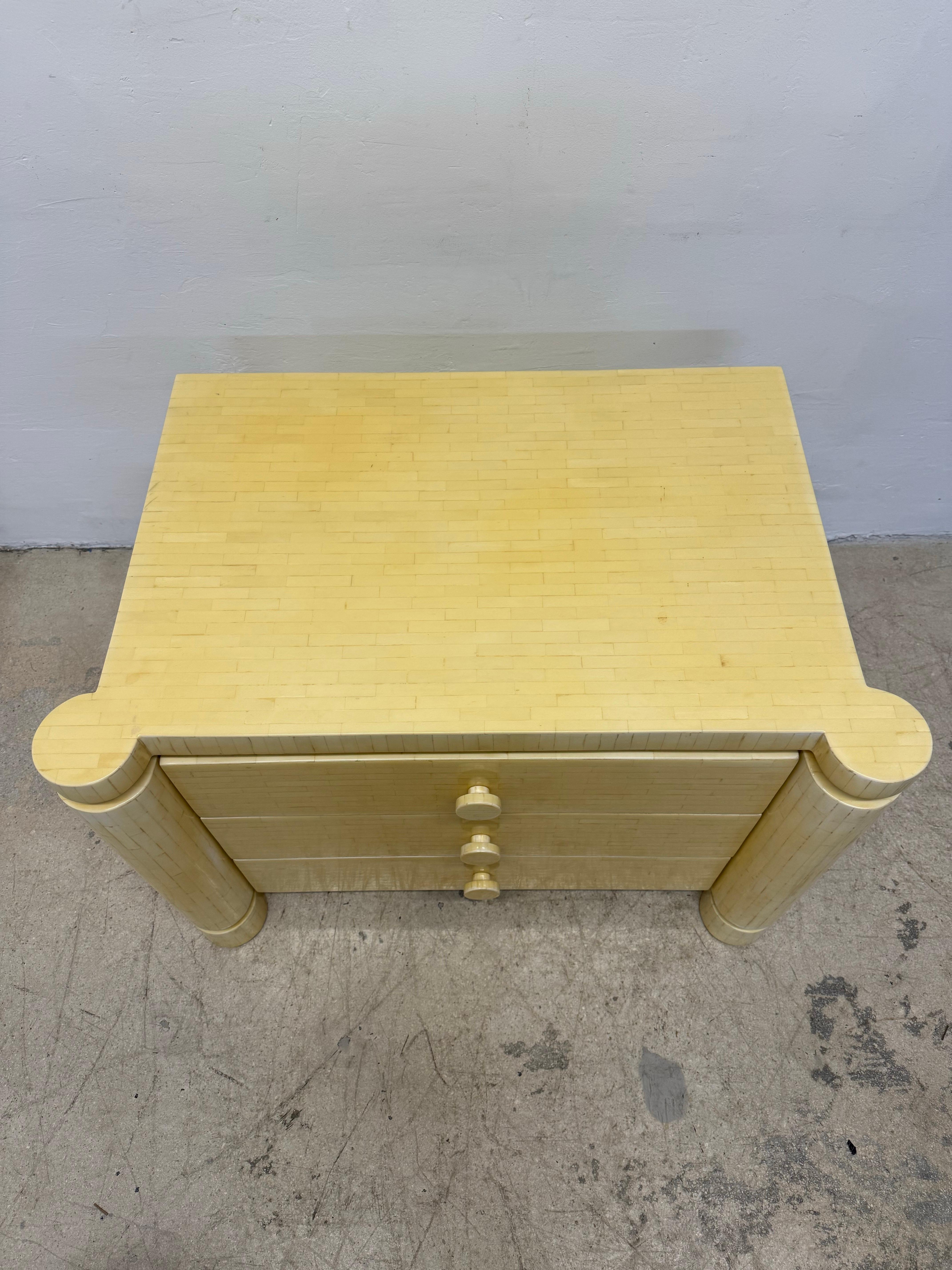 Enrique Garcel Tessellated Bone Nightstands for Jimeco - A Pair 1