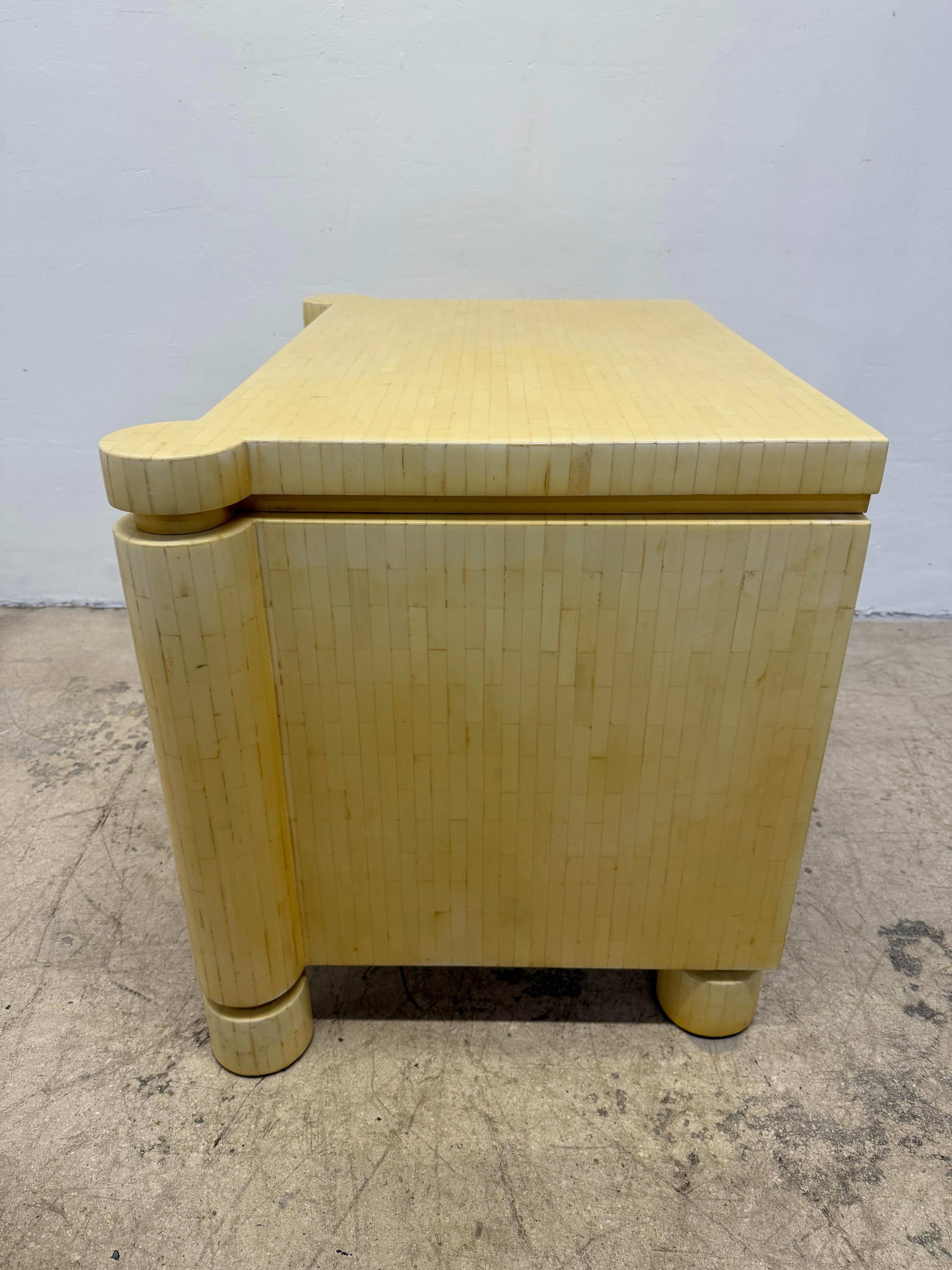 Enrique Garcel Tessellated Bone Nightstands for Jimeco - A Pair 3