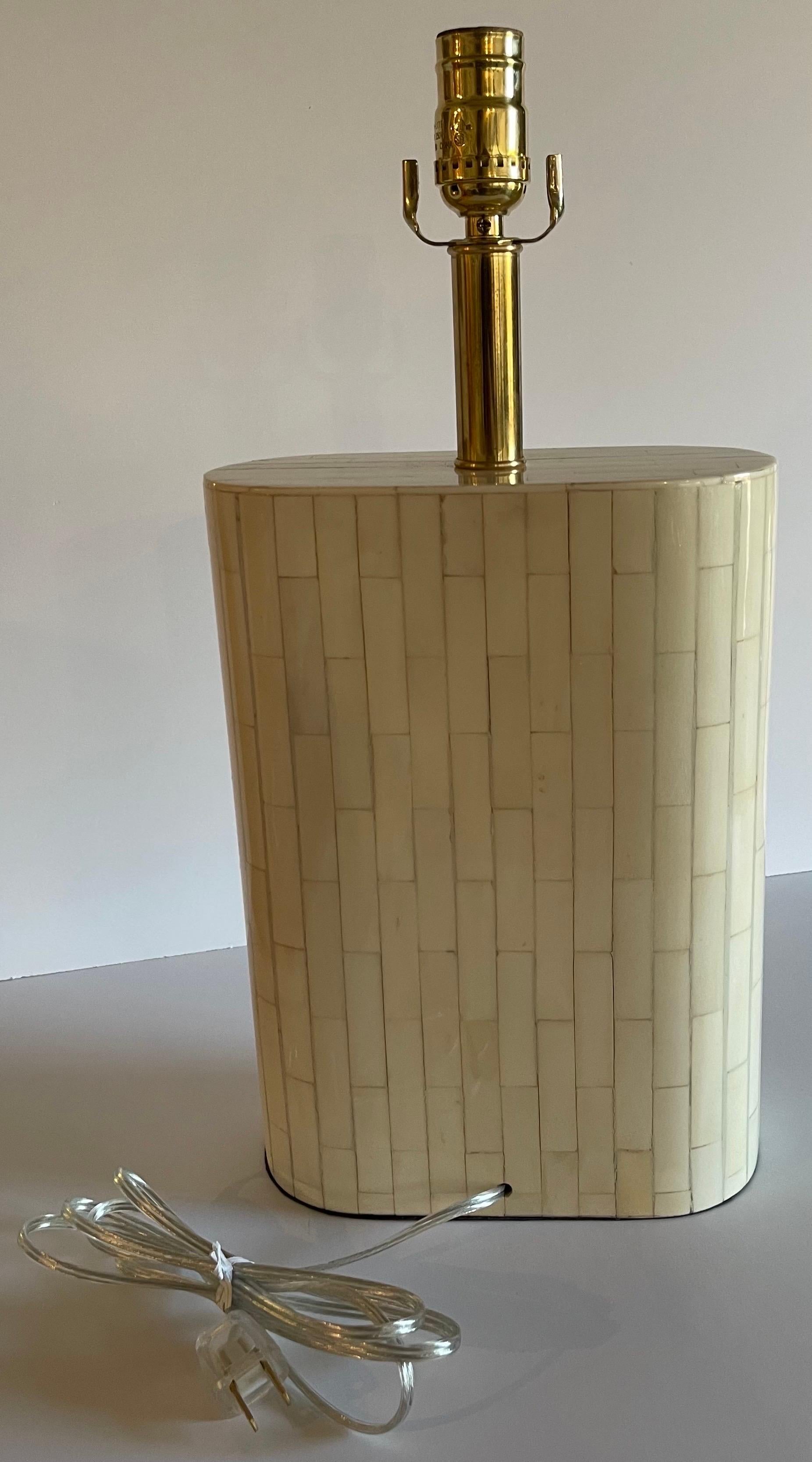 Enrique Garcel Tessellated Bone Table Lamp For Sale 3
