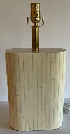 Enrique Garcel Tischlampe aus Knochen mit Mosaik