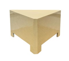 Enrique Garcel Tessellated Bone Triangular Coffee Side Table