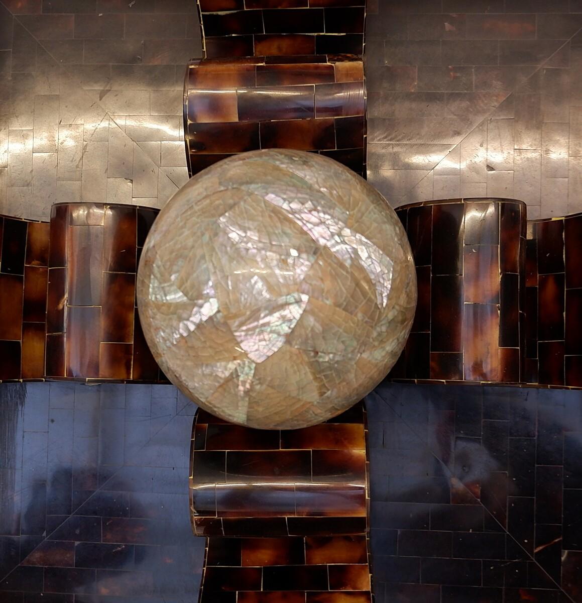 Enrique Garcel Tessellated Horn and Mother of Pearl coffee table - 1960s.