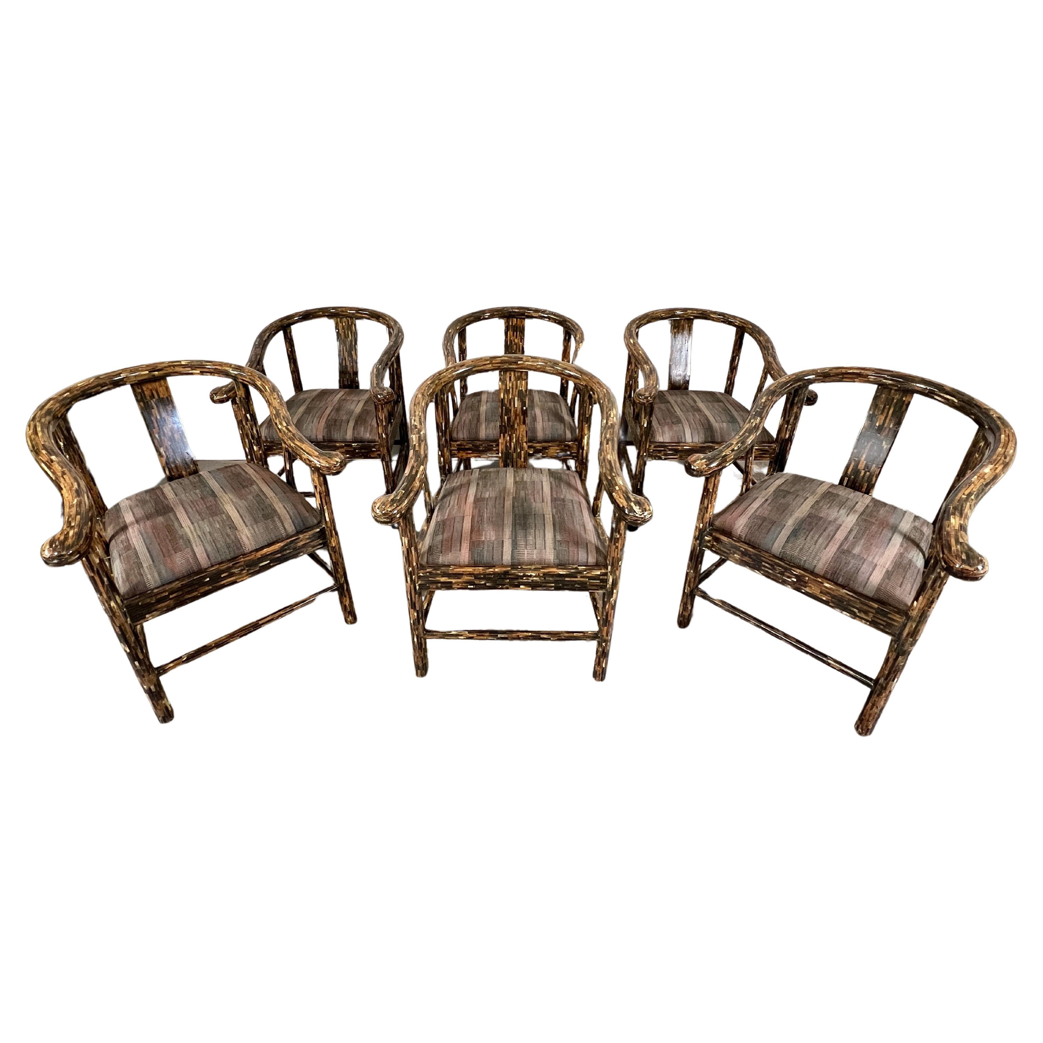 Enrique Garcel Tessellated Horn Dining Chairs