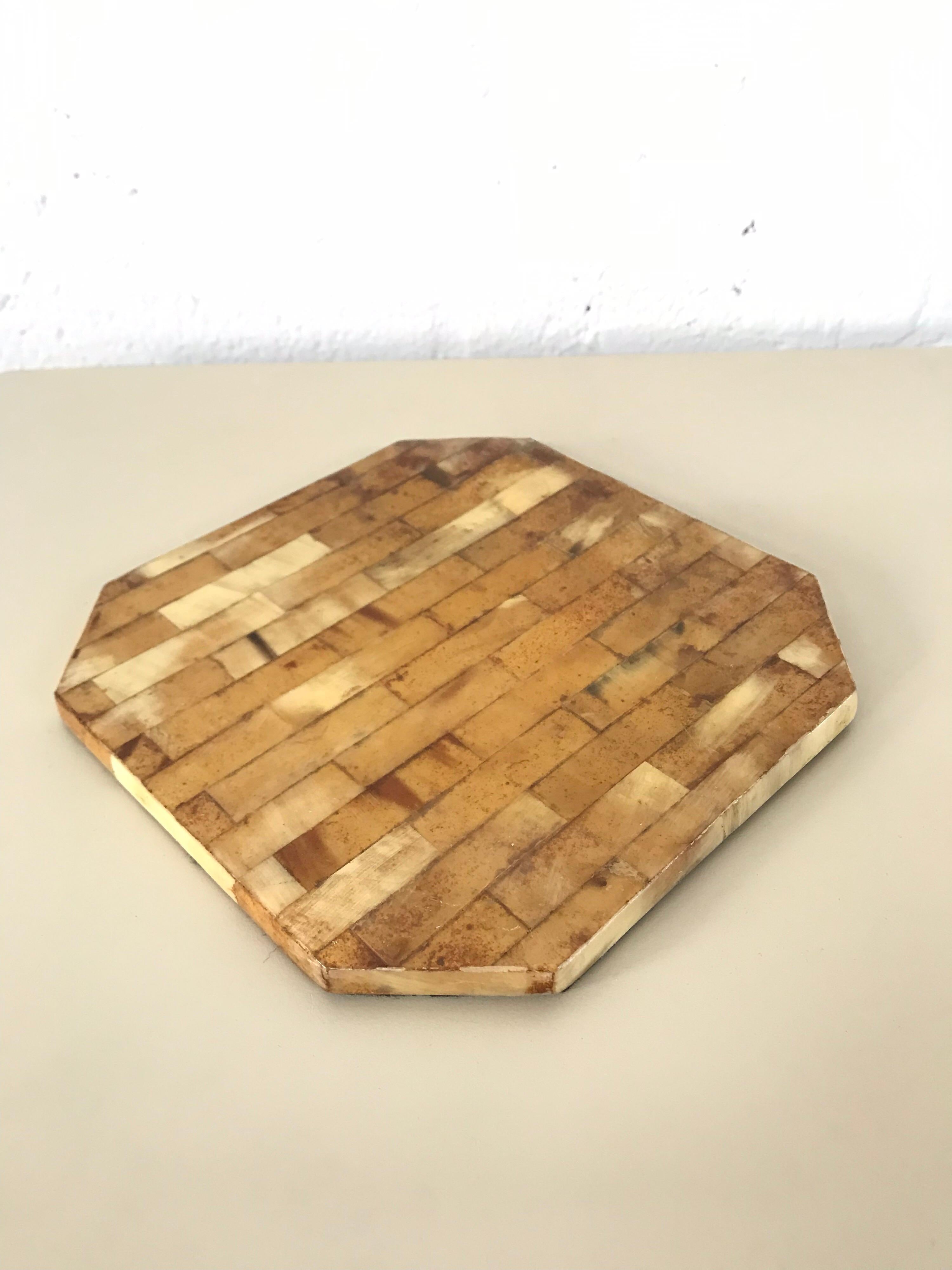 Tessellated Horn trivet plant holder or riser by Enrique Garcel.