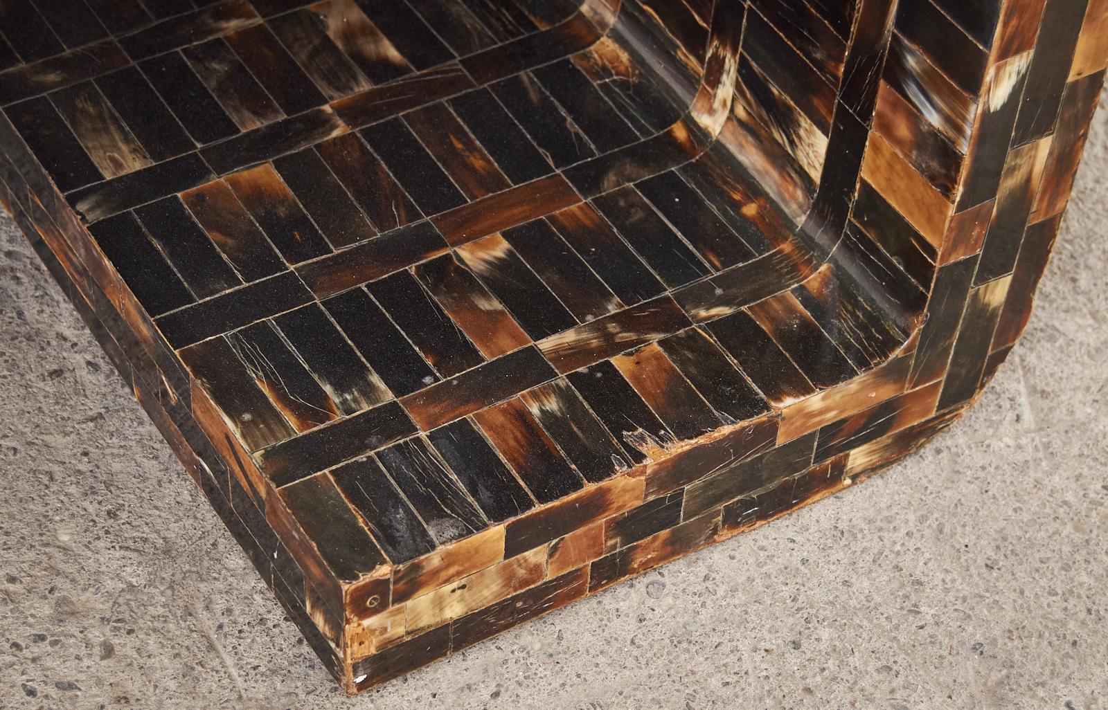 Enrique Garcel Tessellated Horn Veneer Greek Key Cocktail Table 6