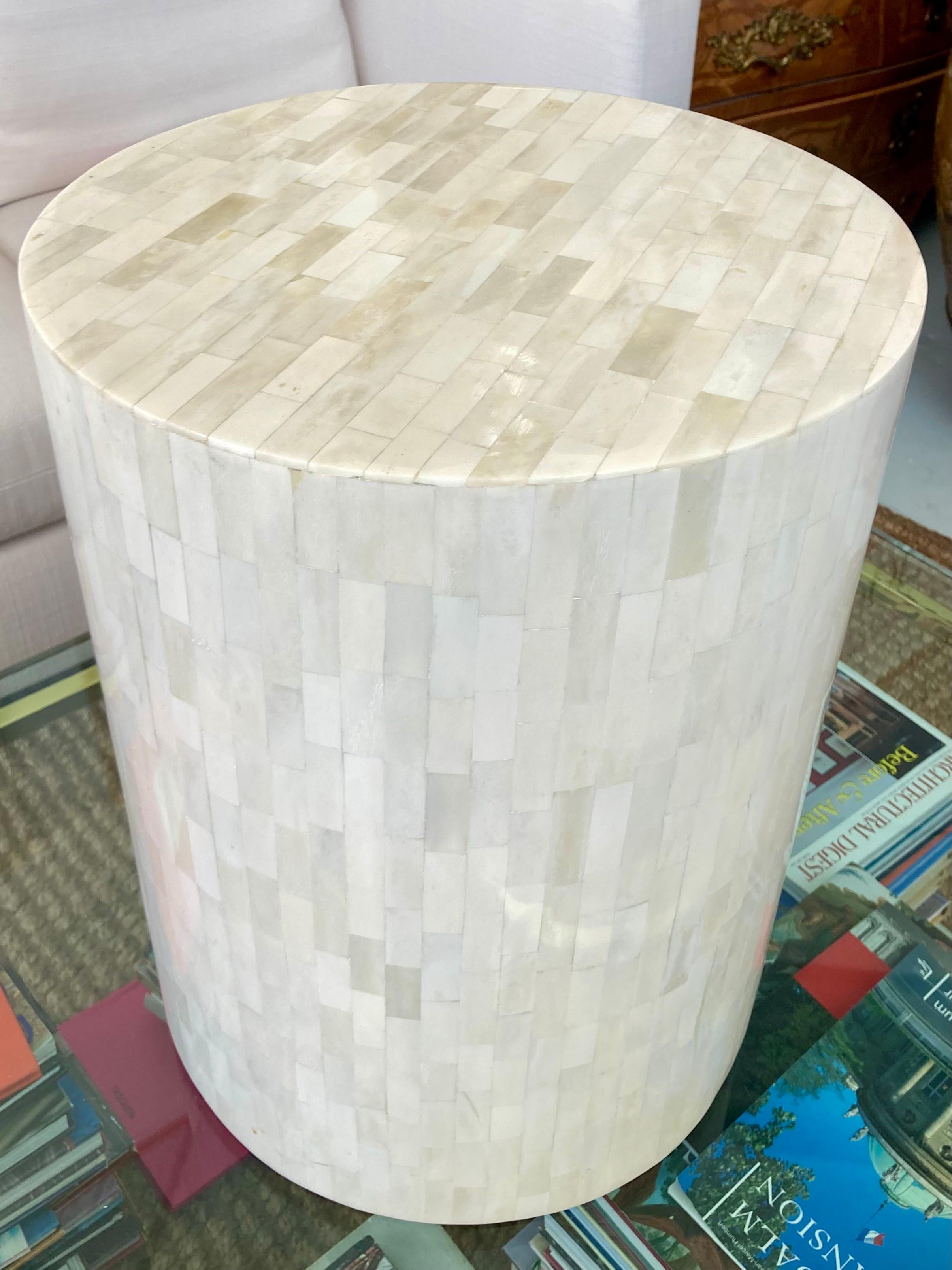 Enrique Garcel Tessellated Natural Horn Cocktail Table In Good Condition For Sale In Los Angeles, CA