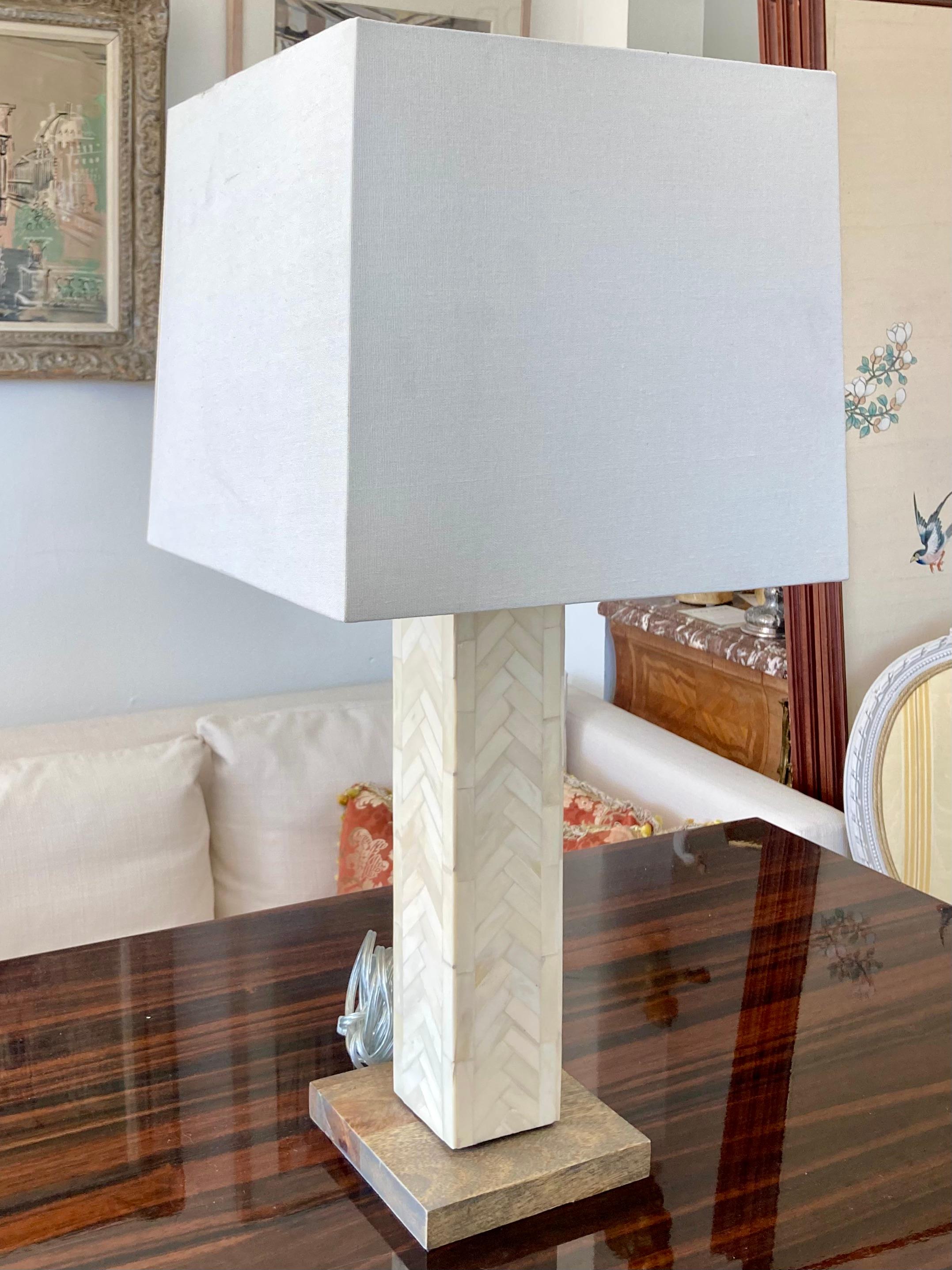 Modern Enrique Garcel Tessellated Table Lamp For Sale