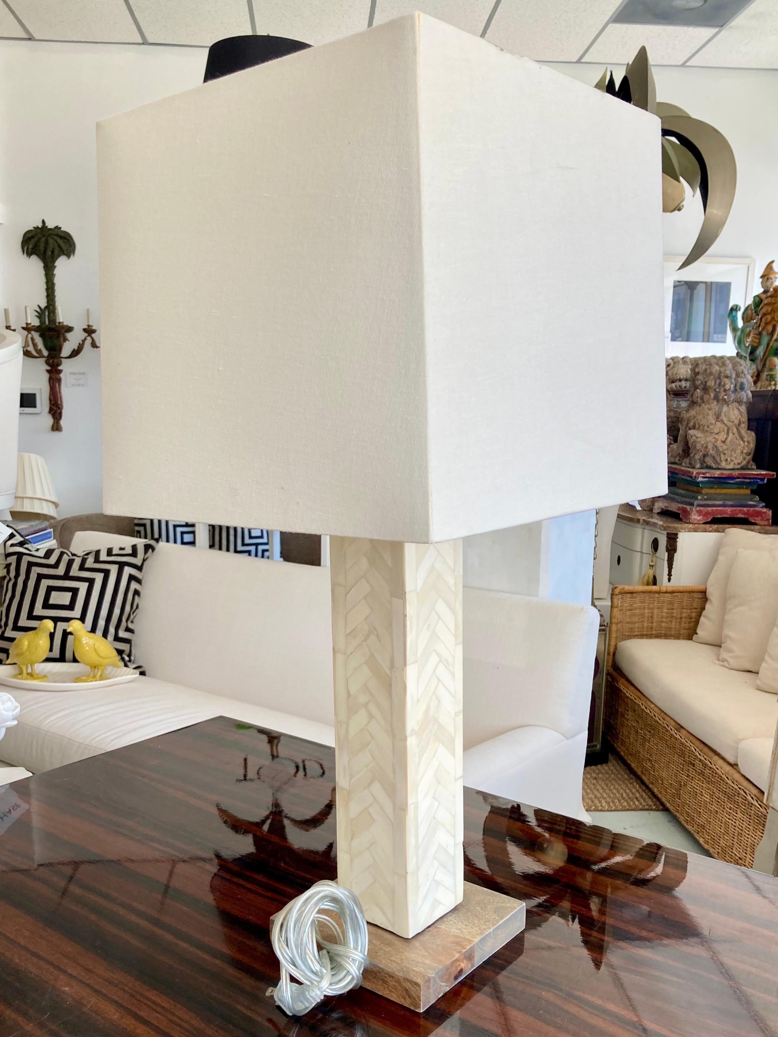 Colombian Enrique Garcel Tessellated Table Lamp For Sale