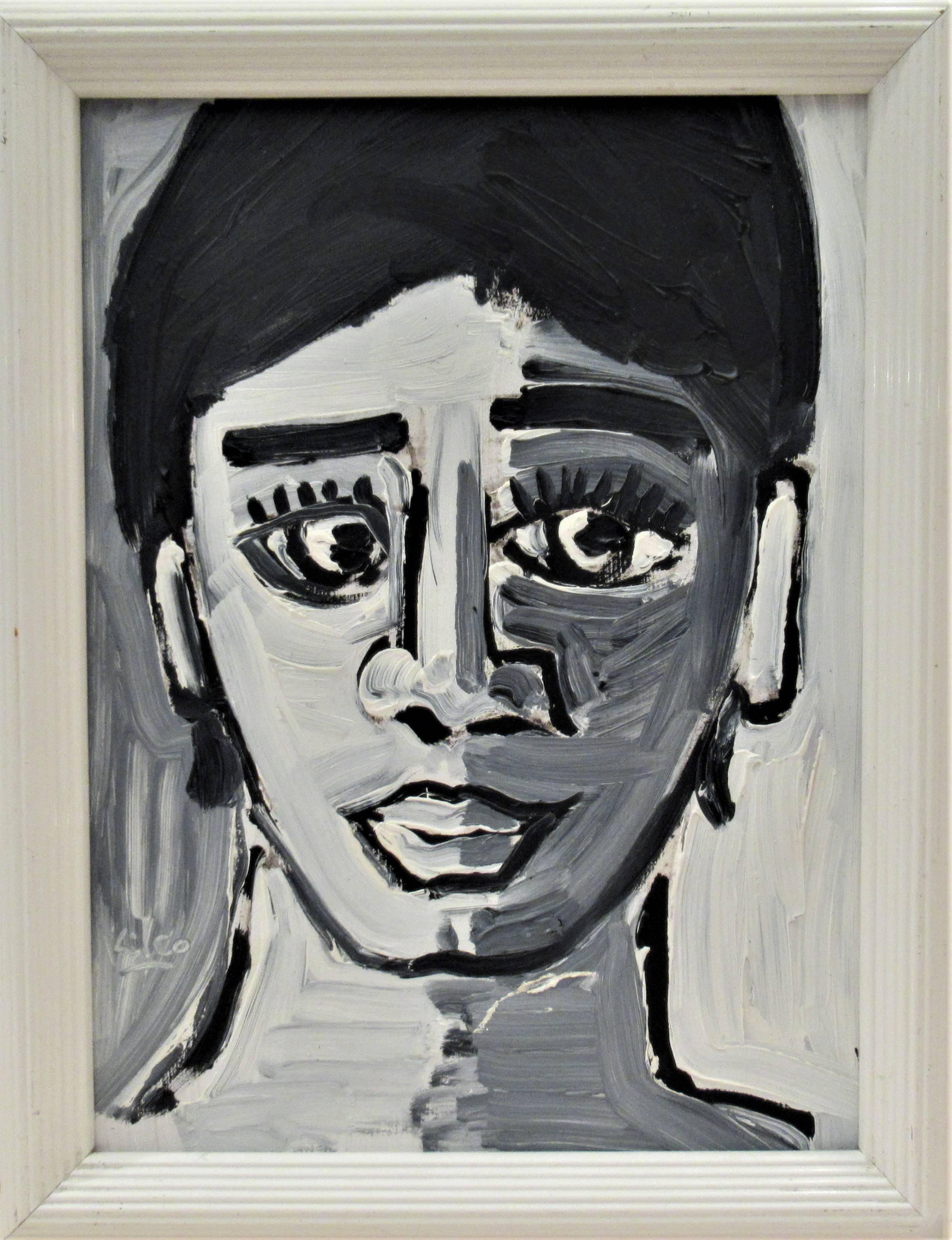 Enrique Kico Govantes Figurative Painting - White Head #3