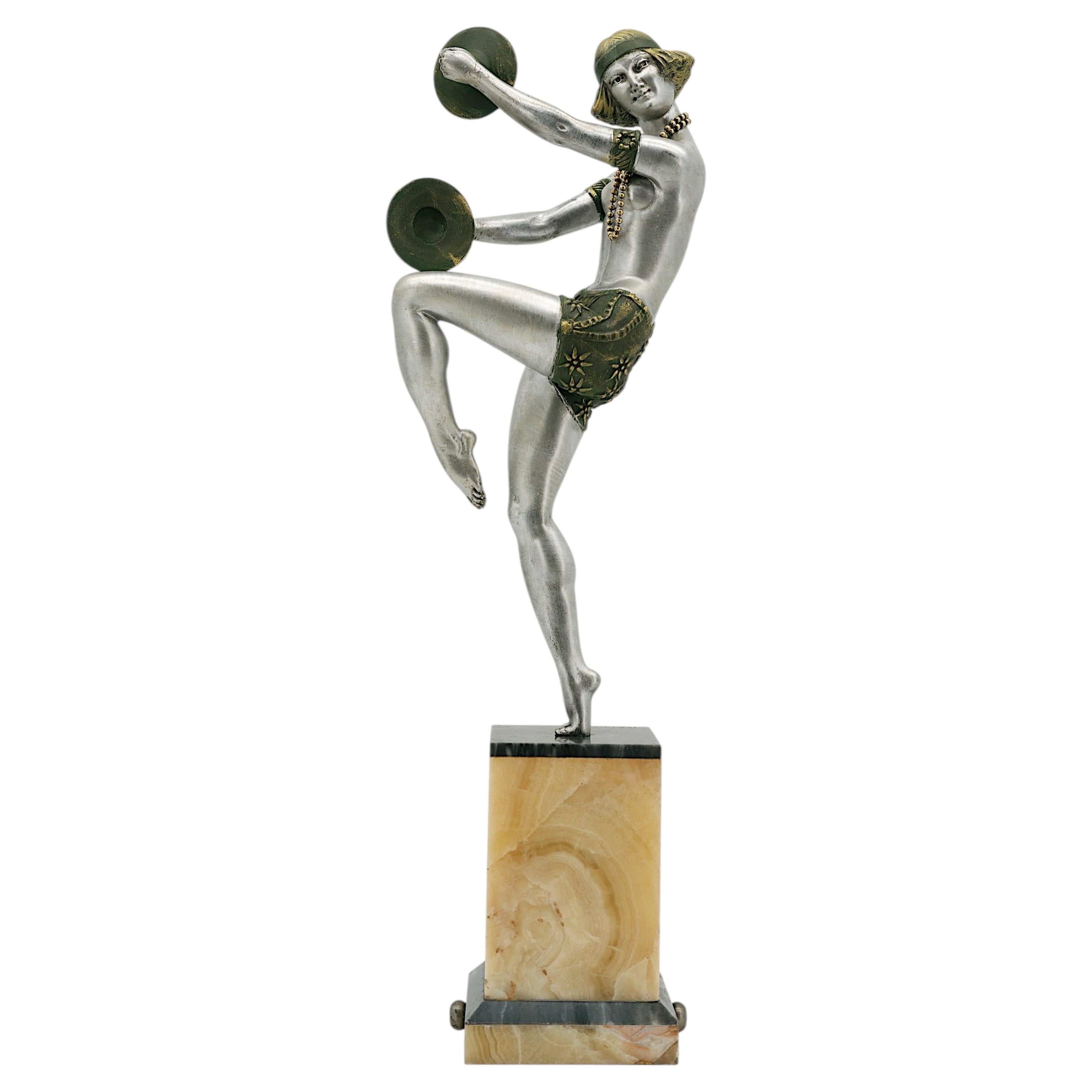 Enrique Molins-Balleste French Art Deco "Dancer" Sculpture 1920