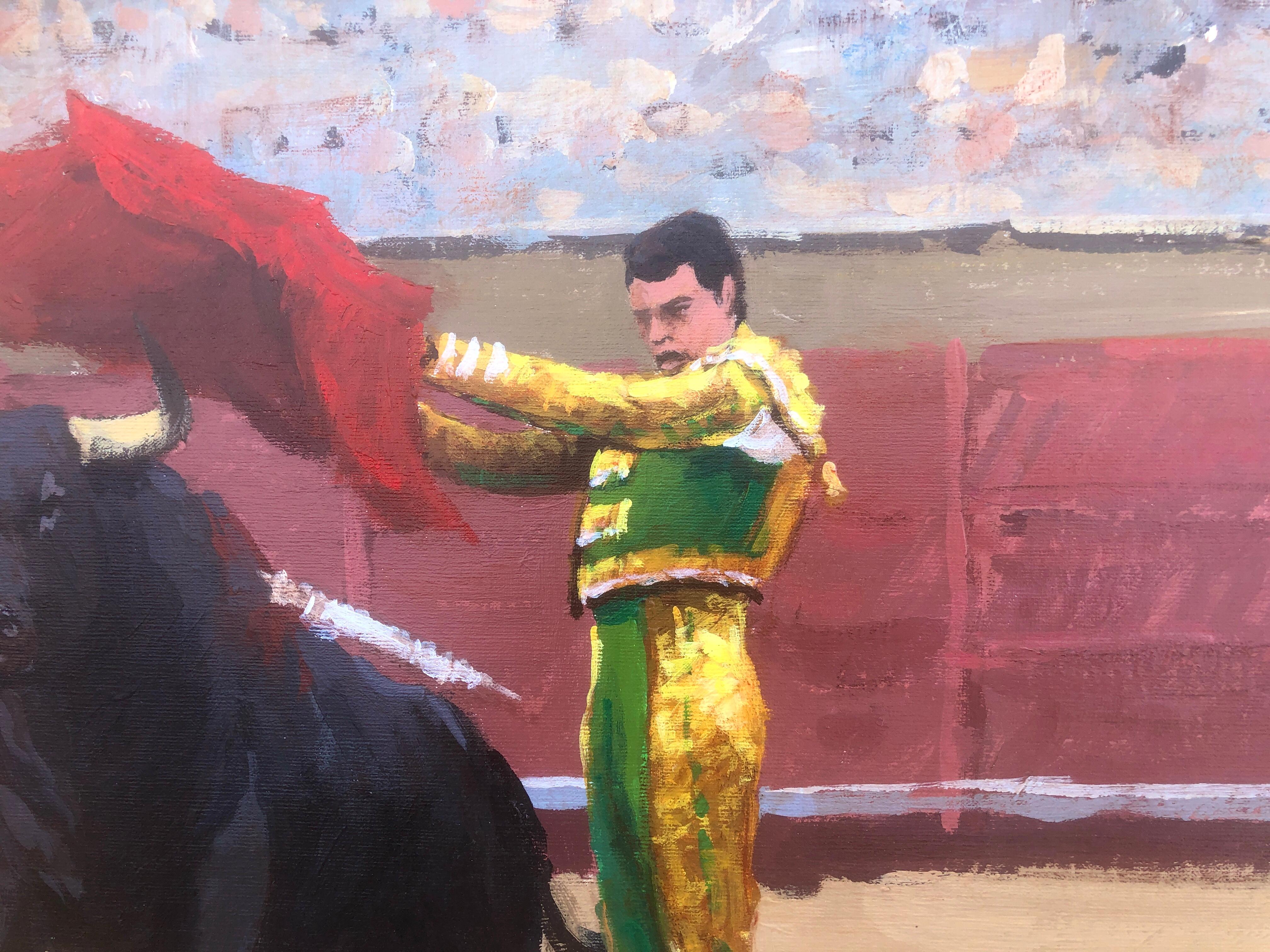 Corrida de toros óleo sobre lienzo - Painting Impresionista de Enrique Pastor