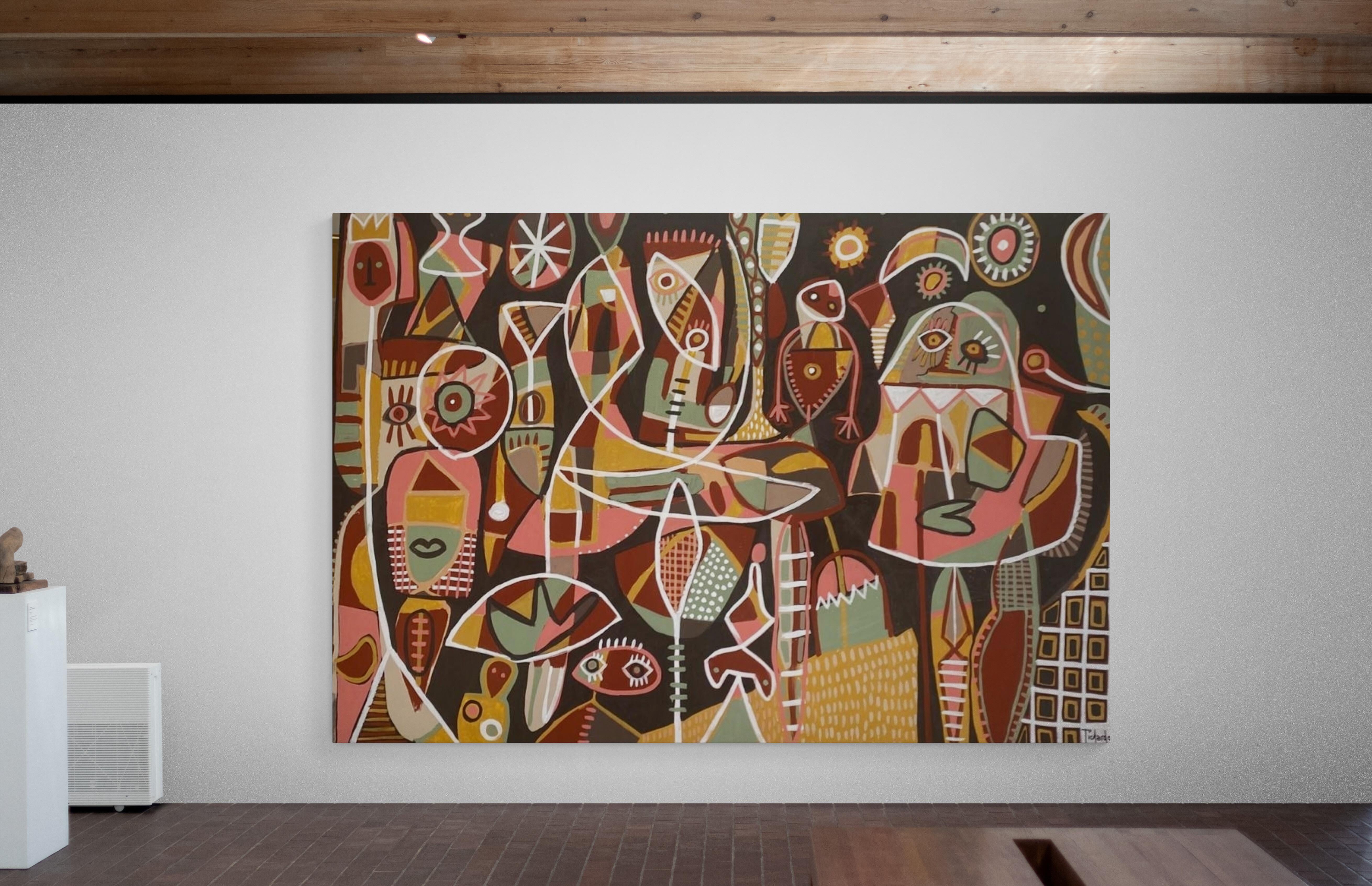 Africano, Arte contemporanea, Pittura astratta, 21° secolo - Painting di Enrique Pichardo