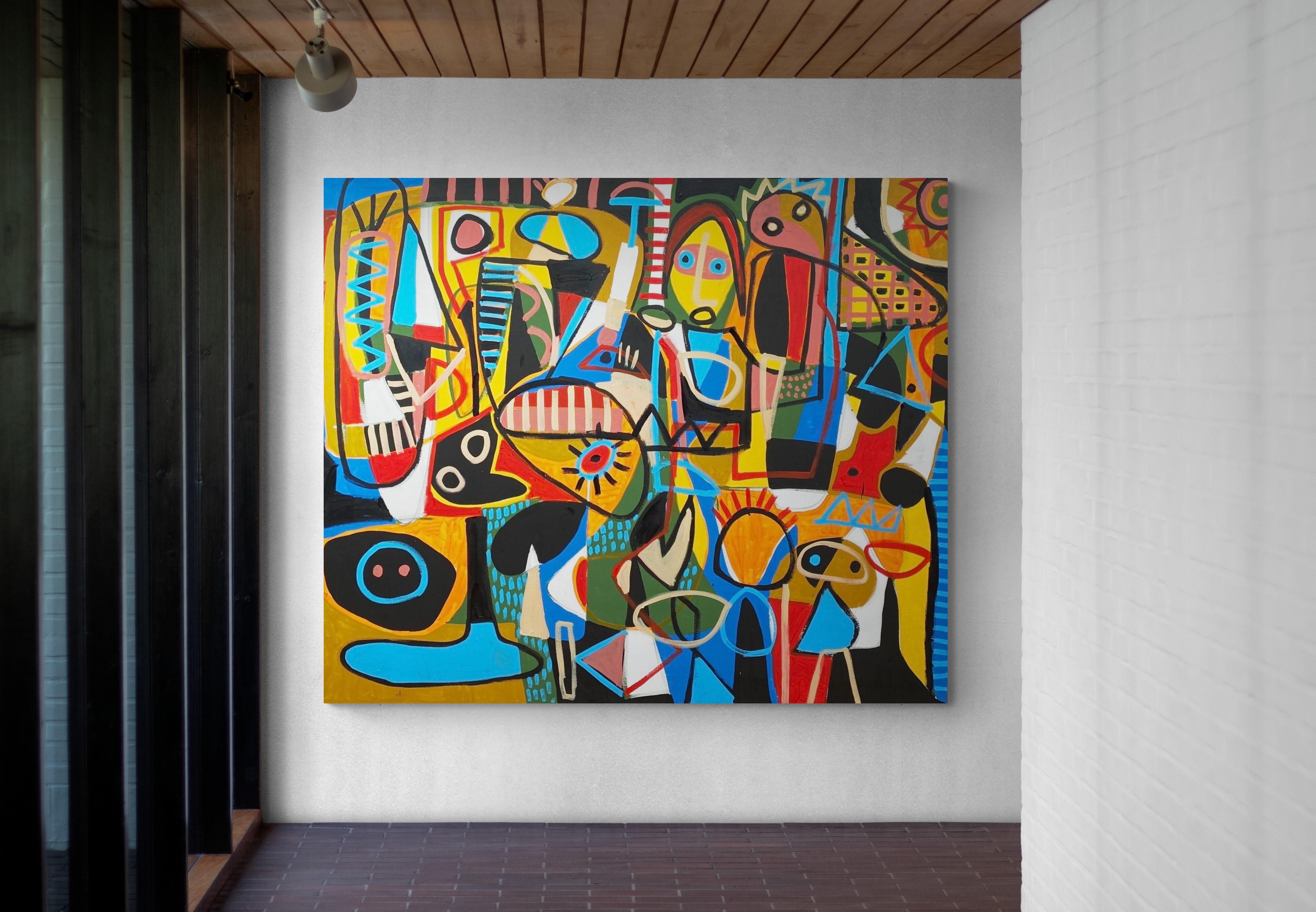 Alegre Improvisacion, Arte contemporanea, Pittura astratta, 21° secolo - Painting di Enrique Pichardo