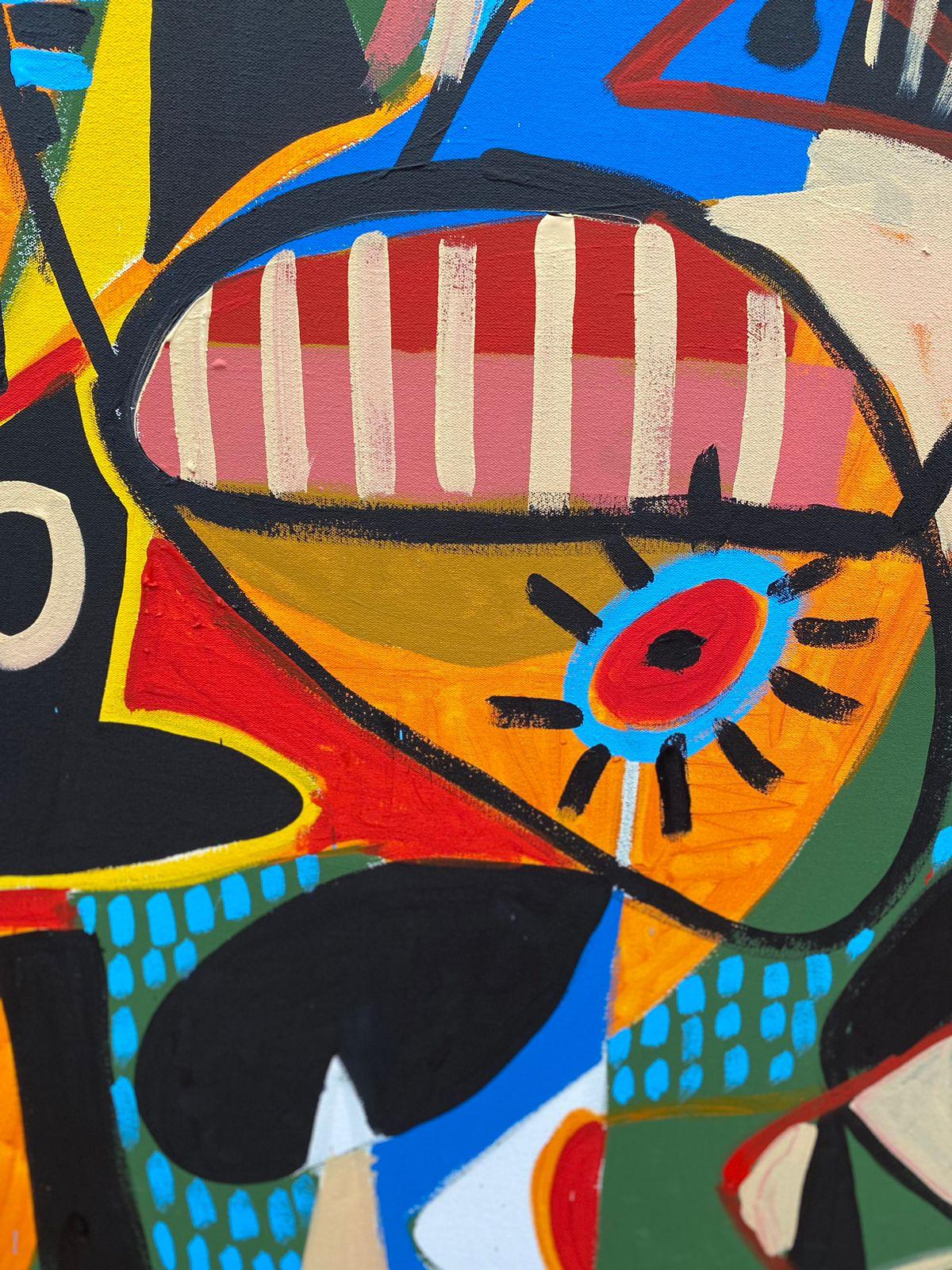 Alegre Improvisacion, Arte contemporanea, Pittura astratta, 21° secolo - Painting Astratto di Enrique Pichardo