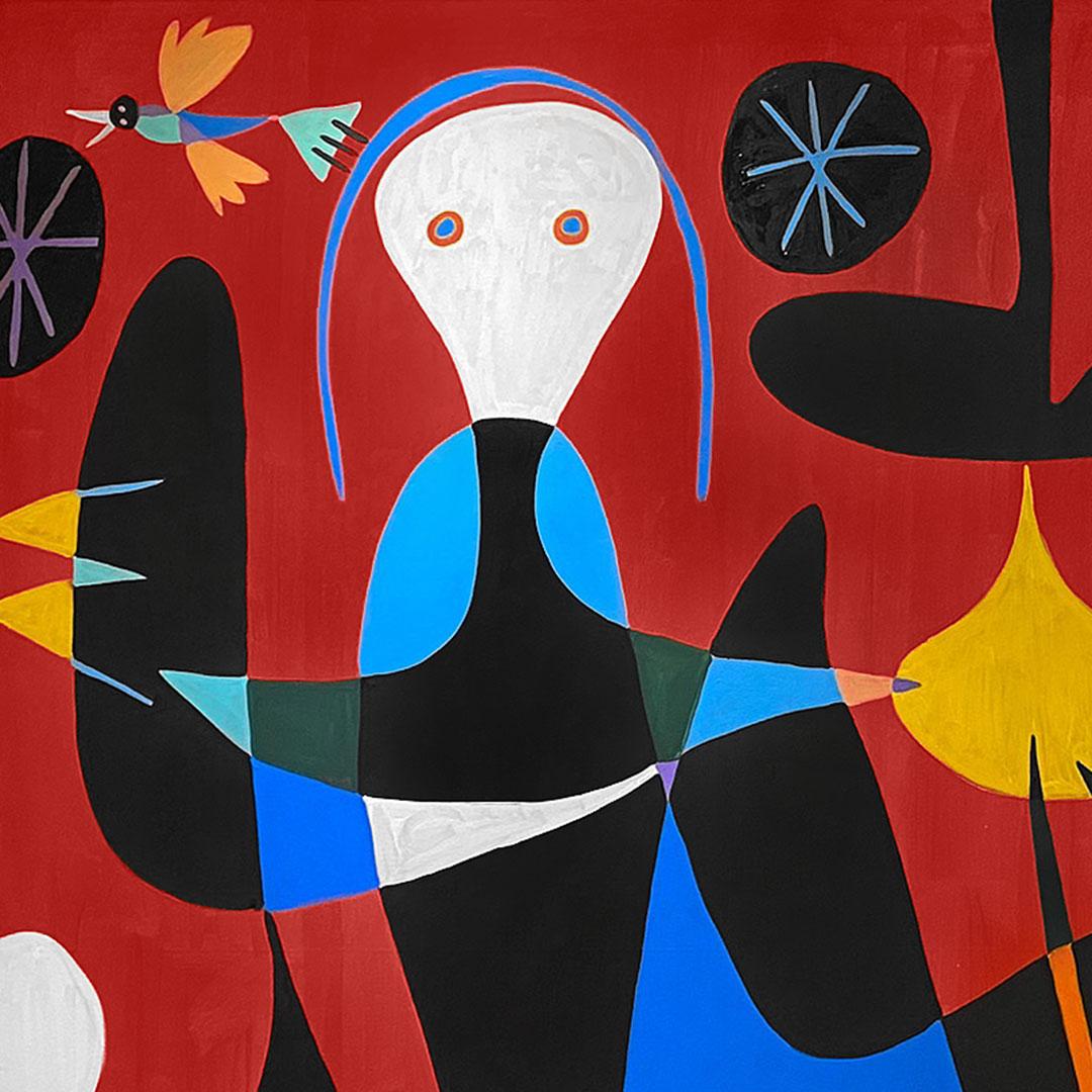 Amos y Mascotas, Arte contemporanea, Pittura astratta, 21° secolo - Painting di Enrique Pichardo